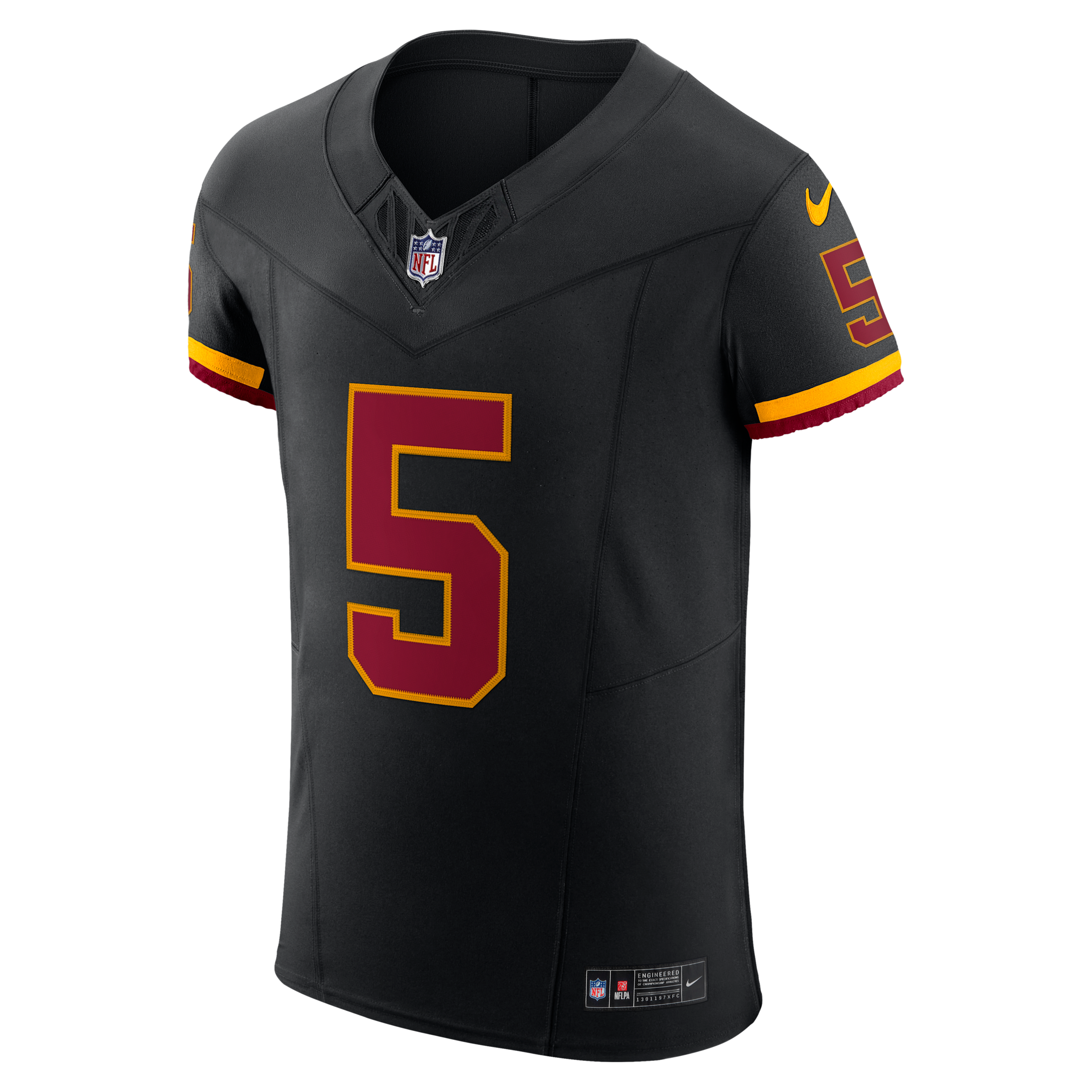 Men's Nike Jayden Daniels Black Washington Commanders Alternate Hail Raiser Vapor F.U.S.E. Elite Jersey
