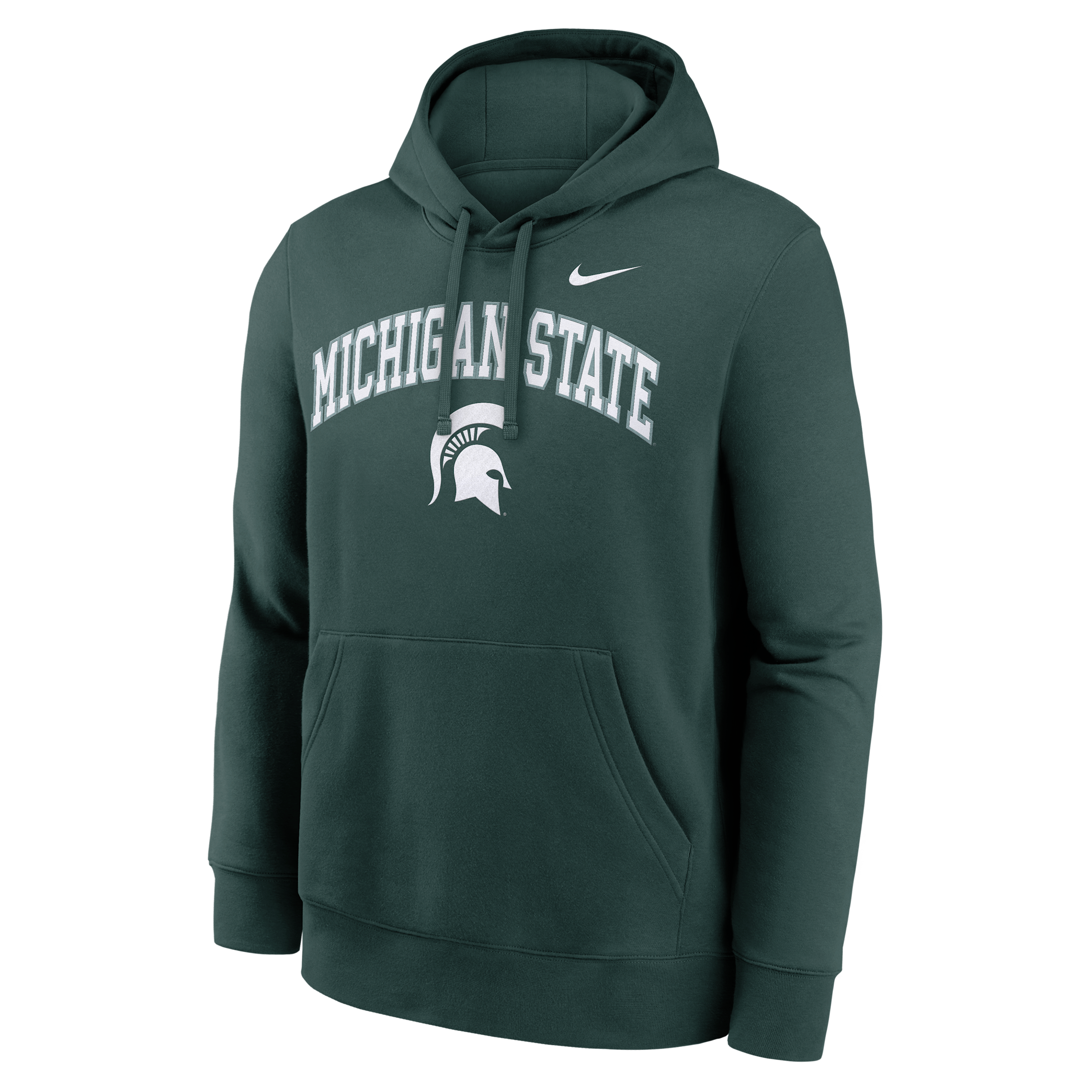 Nike Michigan State Arch  Men's College Pullover Hoodie In Green
