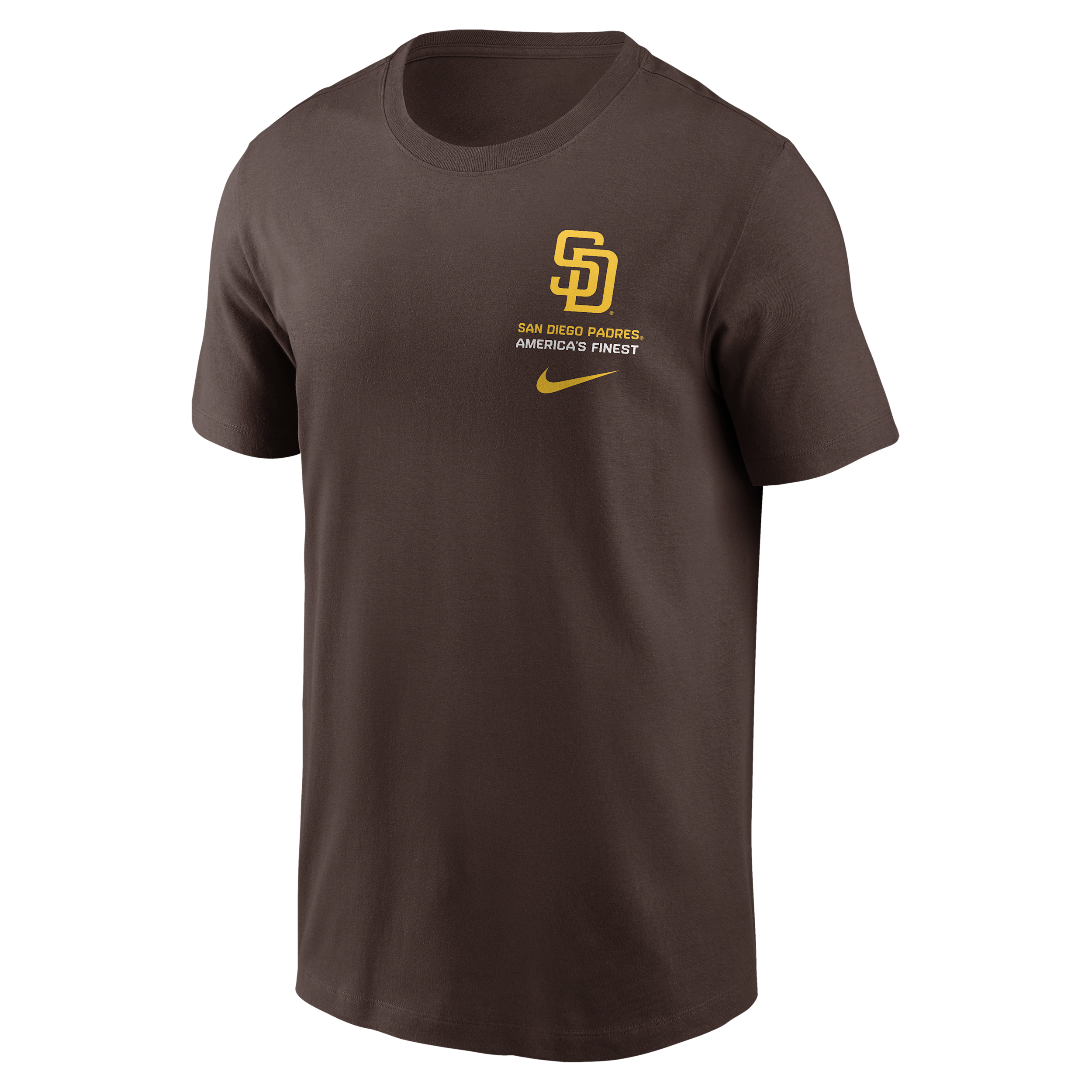San Diego Padres 2-Hit Nike Men's MLB T-Shirt in Brown | N19920QPYP-1DJ