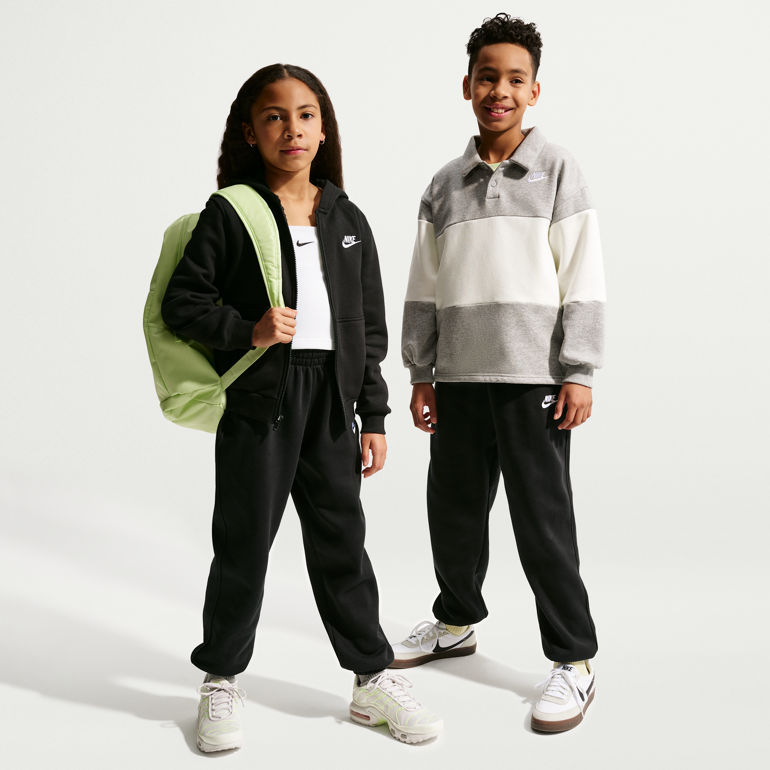 Nike Sportswear Club Fleece Big Kids' Loose Pants in Black | IQ6116-010