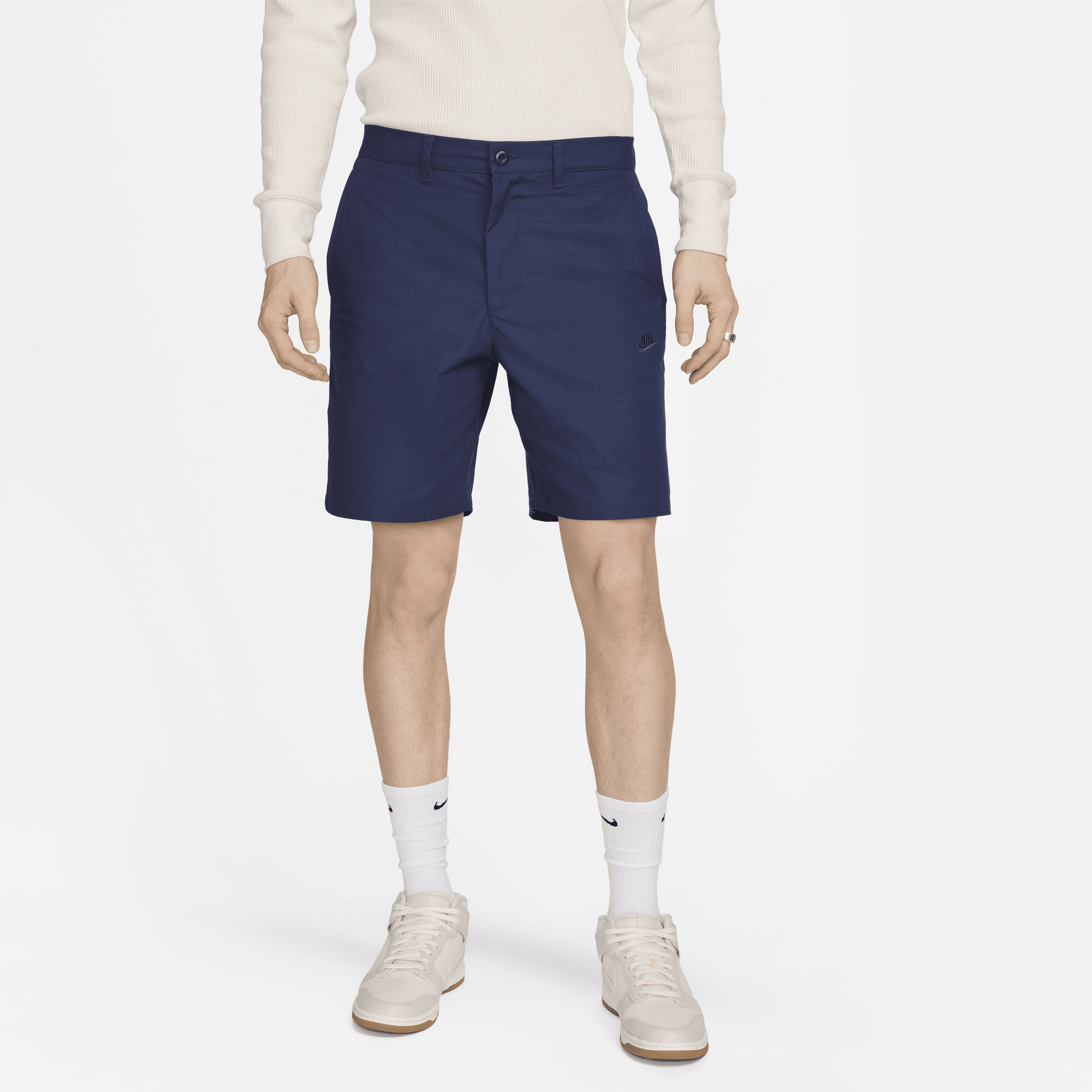 Shop Nike Men's Club Chino Shorts In Blue