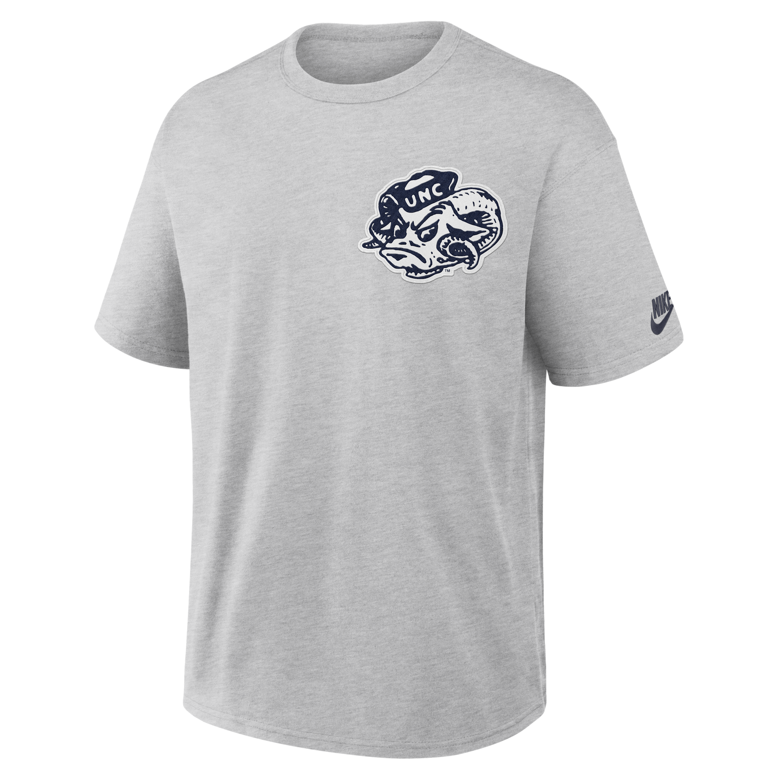 Nike Men's Heather Gray North Carolina Tar Heels Legacy Logo Max90 T-Shirt - Heather Gray