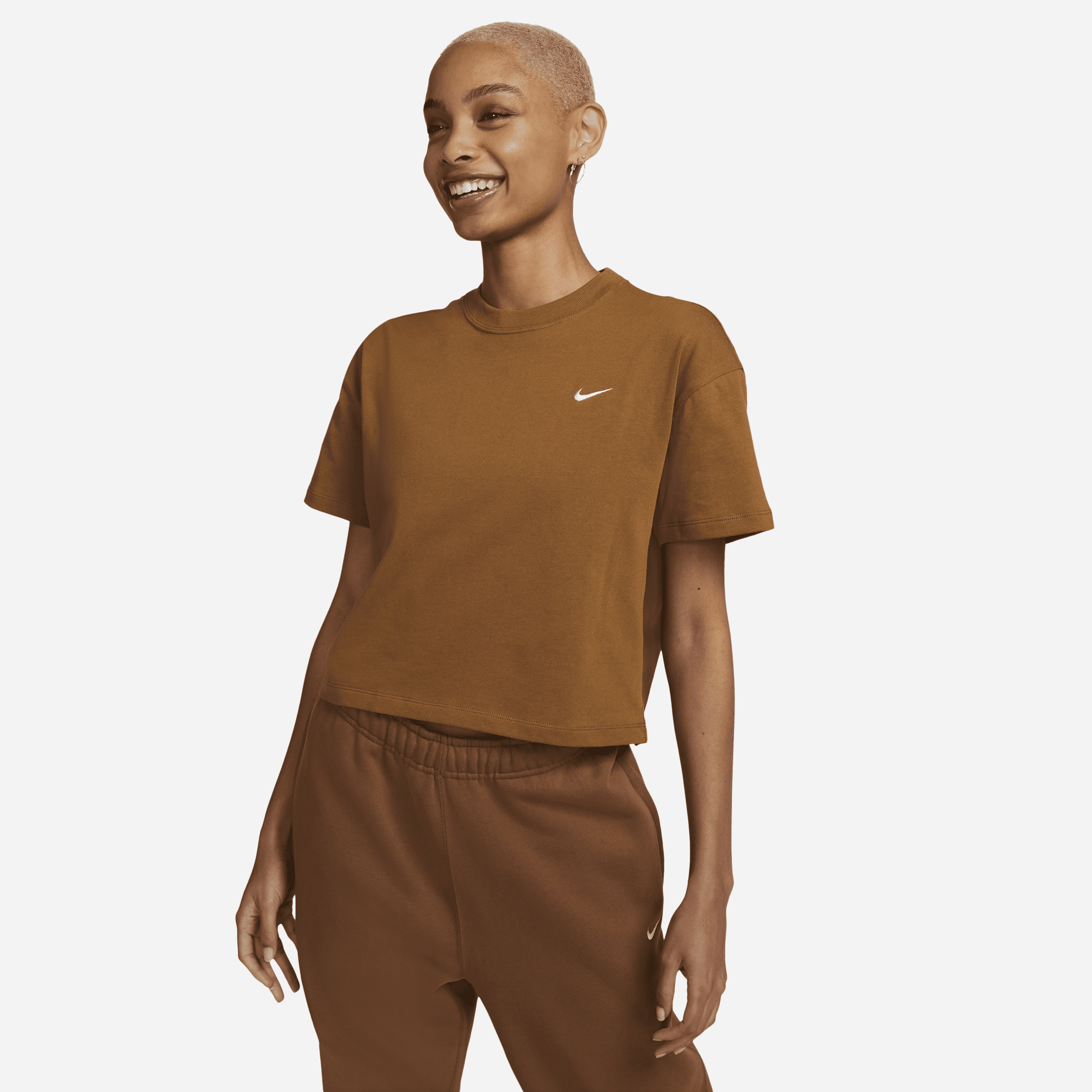 Nike Women's Solo Swoosh T-shirt In Brown
