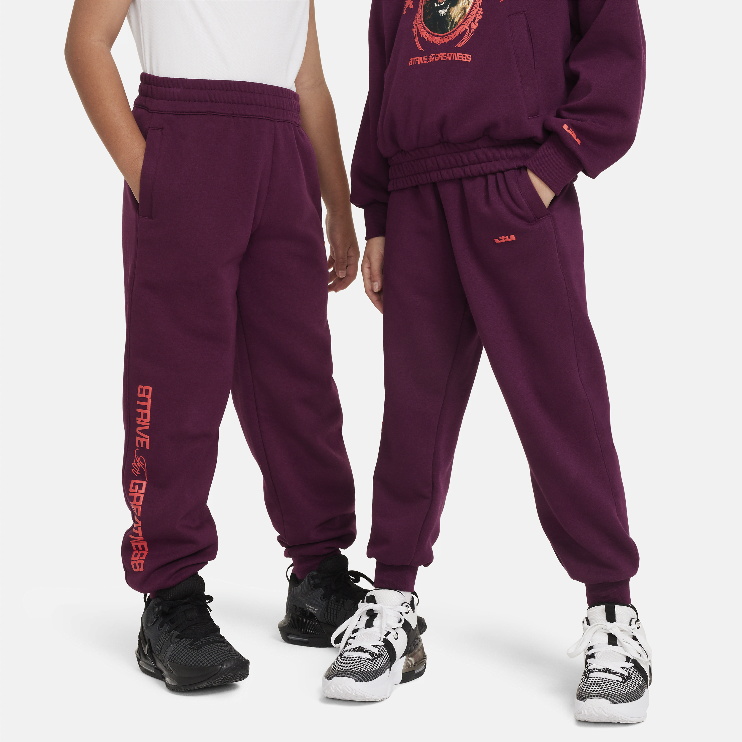 Nike Lebron Big Kids' Basketball Pants In Red