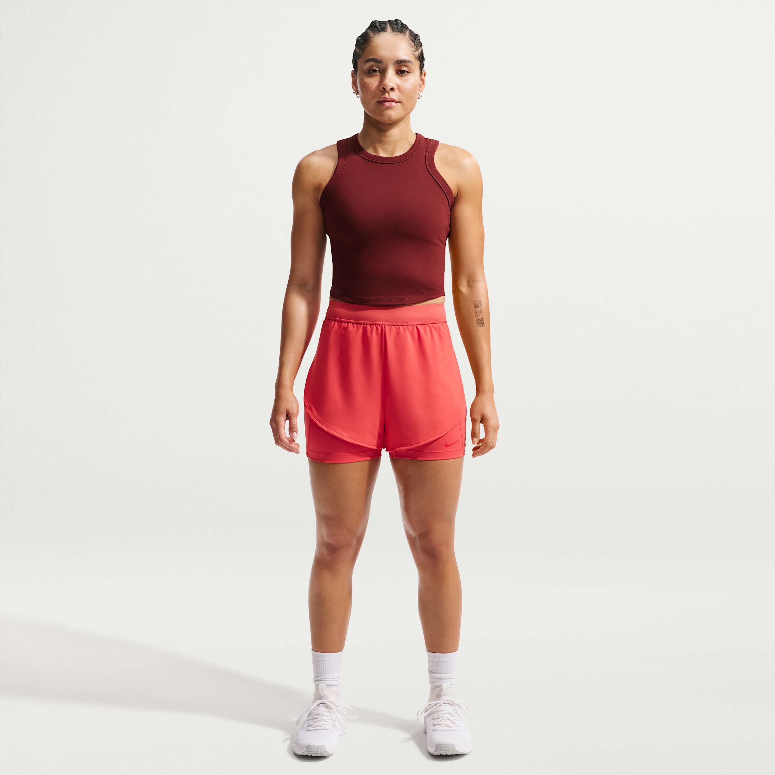 Nike Women's Universa 2-in-1 5" Shorts in Red | HJ2261-696
