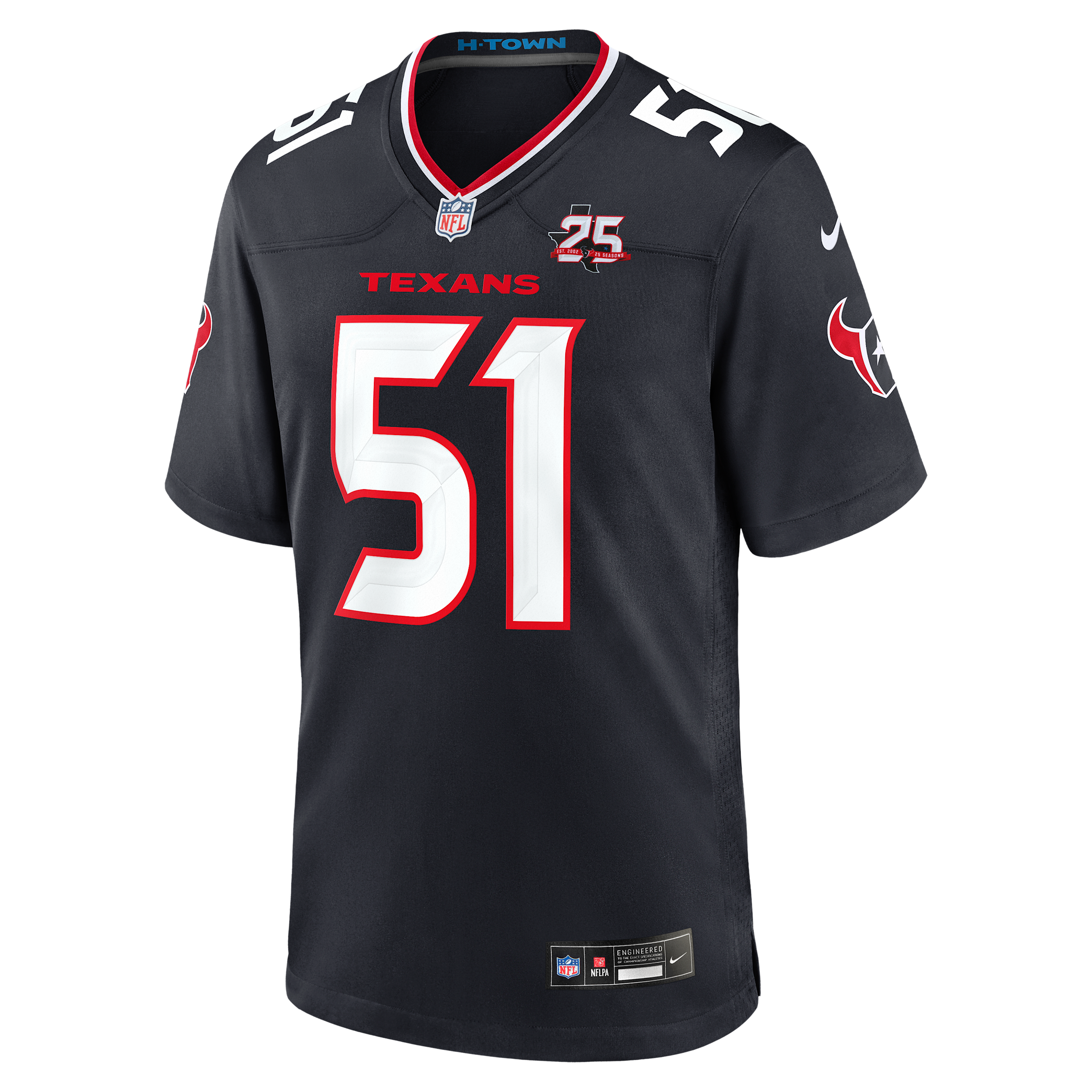 Will Anderson Jr. Houston Texans 25th Season Nike Men's NFL Game Jersey in Blue | 67NM0B9F9HF-8PD
