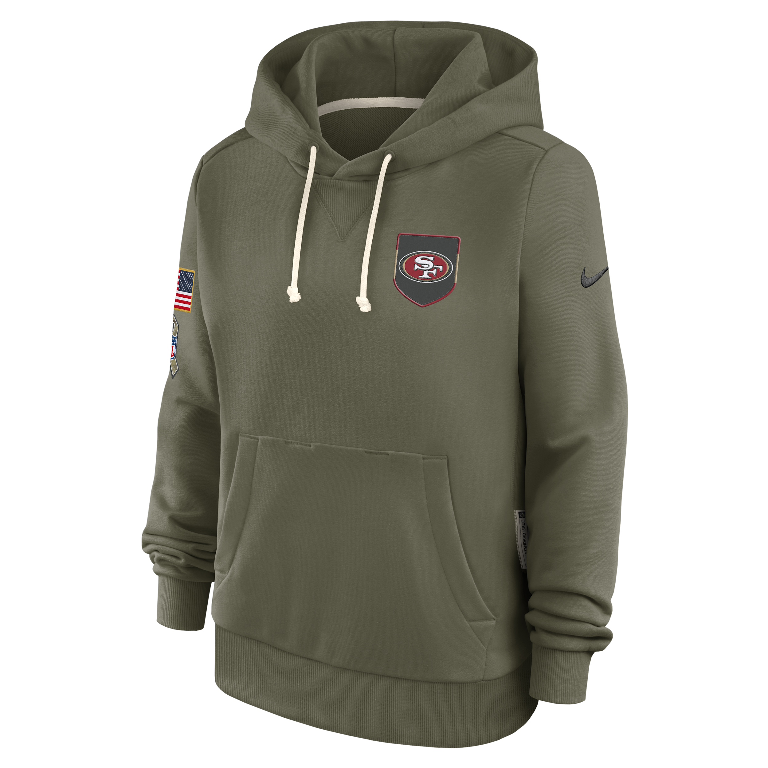 Nike San Francisco 49ers Salute To Service Sideline  Women's Dri-fit Nfl Pullover Hoodie In Brown