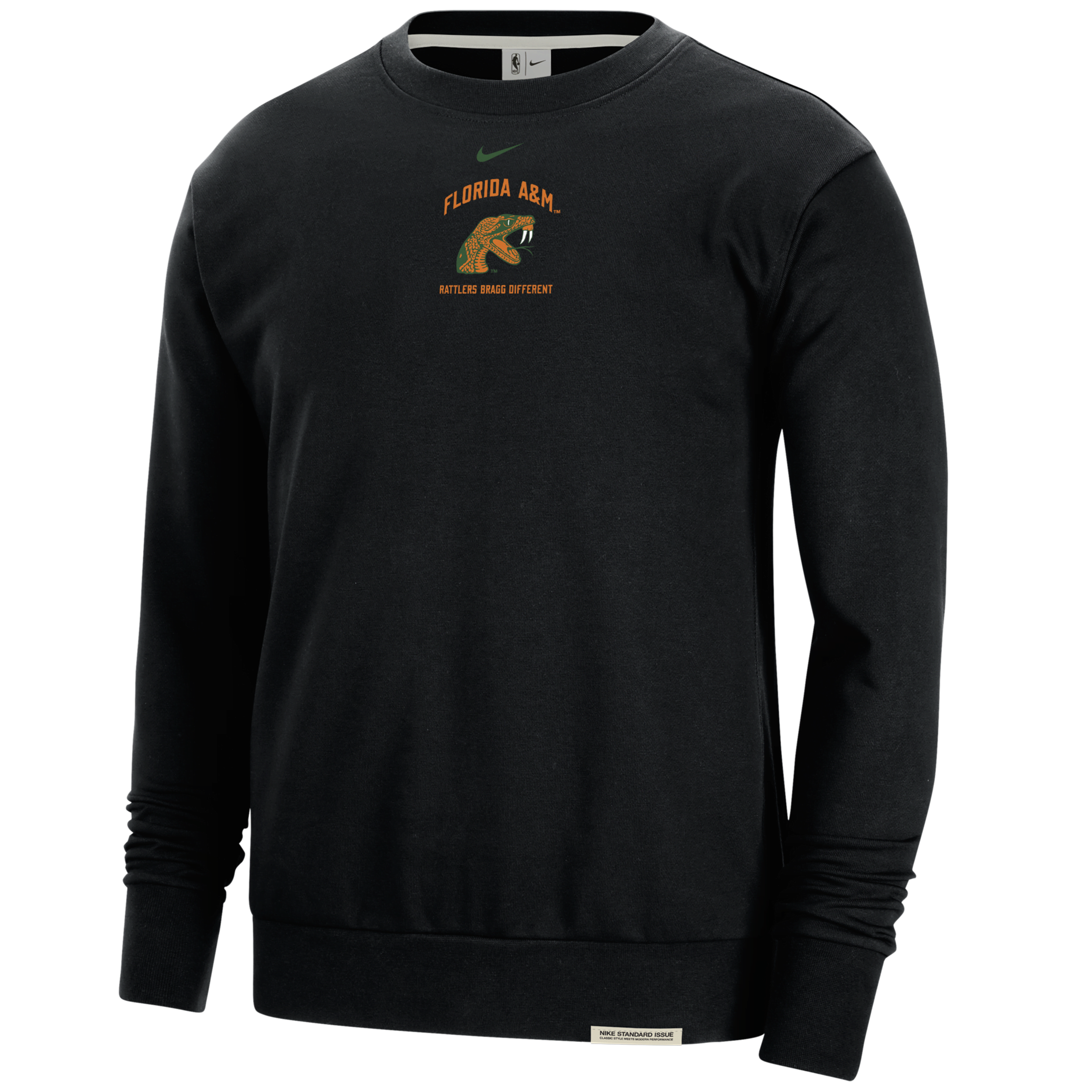 Nike Famu Standard Issue  Men's College Fleece Crew-neck Sweatshirt In Black