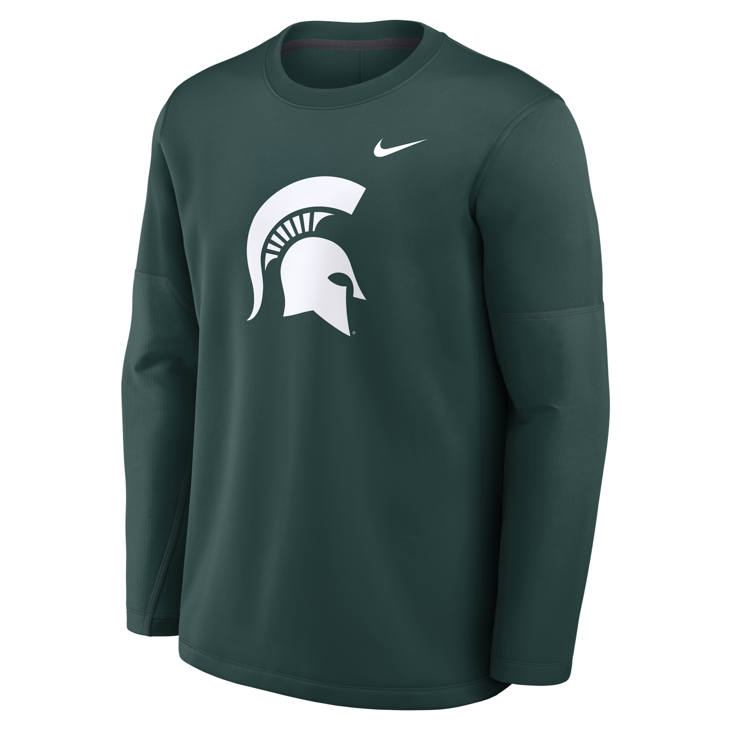 Michigan State Sideline Coaches Nike Men's Therma-FIT College Long-Sleeve T-Shirt in Green | 03BR171NMST-6P4