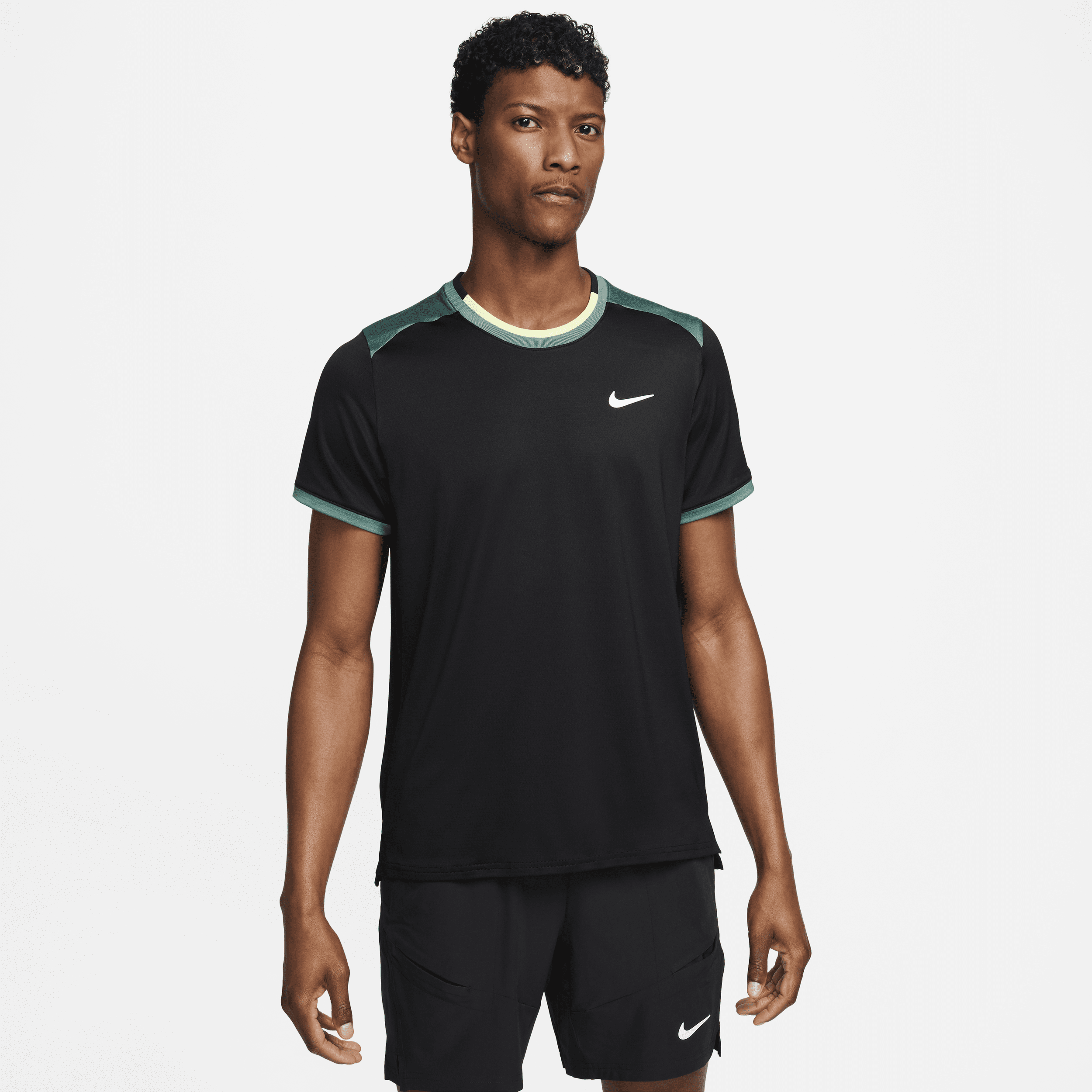 Nike Men's Court Advantage Dri-fit Tennis Top In Black
