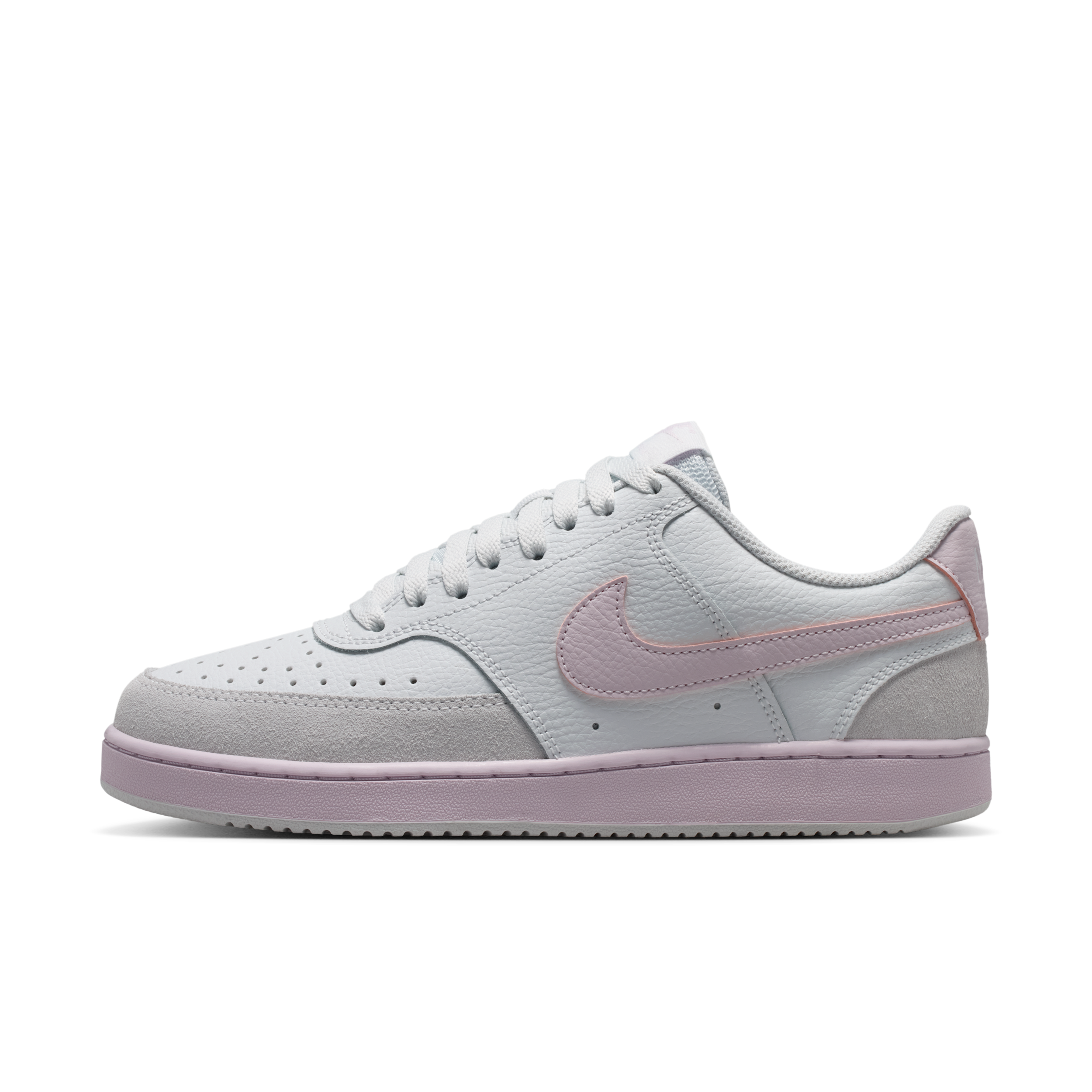 Nike Women's Court Vision Low Suede Shoes in White | IQ9757-100