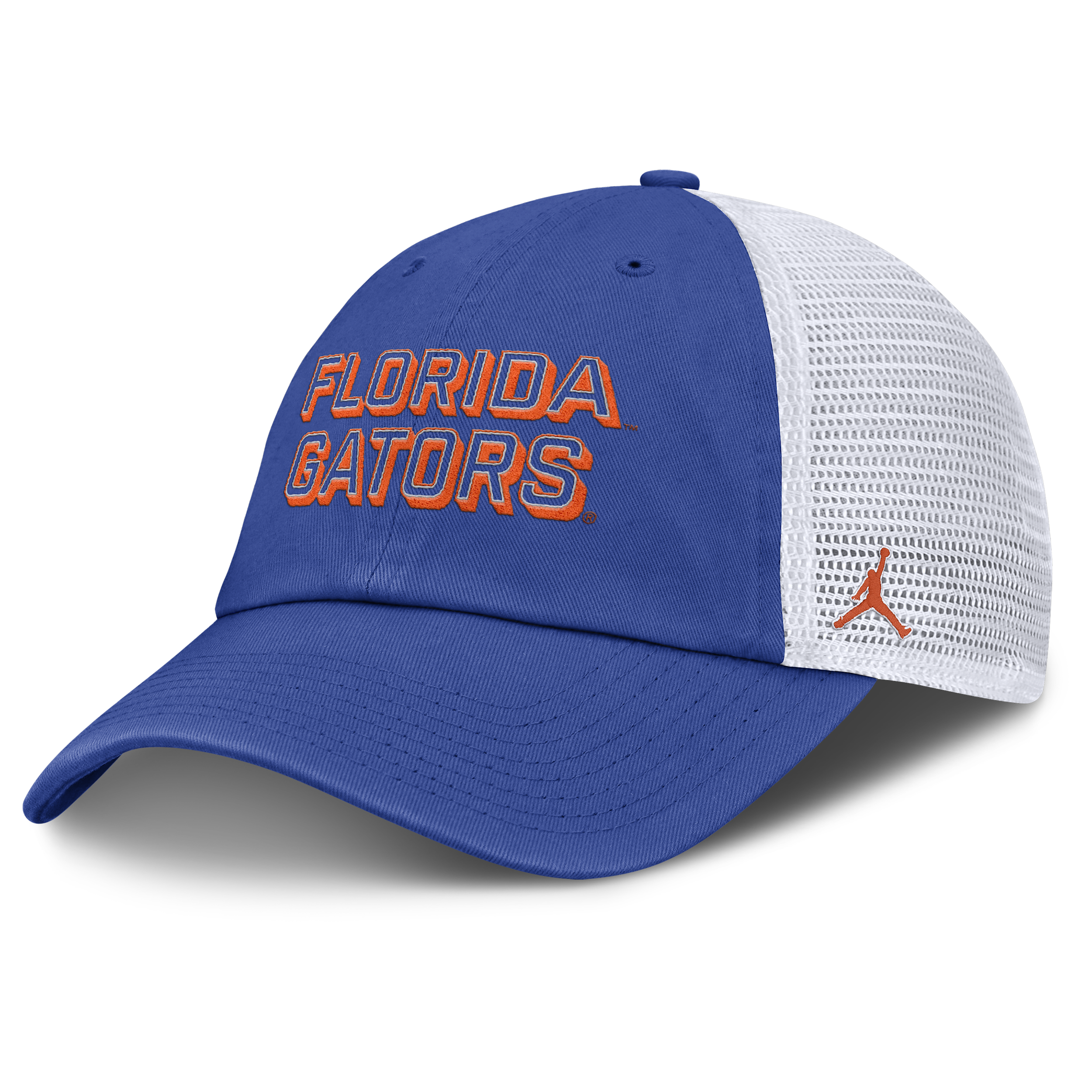 Men's Florida On-Field Club Gameday Jordan Brand College Trucker Adjustable Hat in Blue | JC33054NUFN-YLP