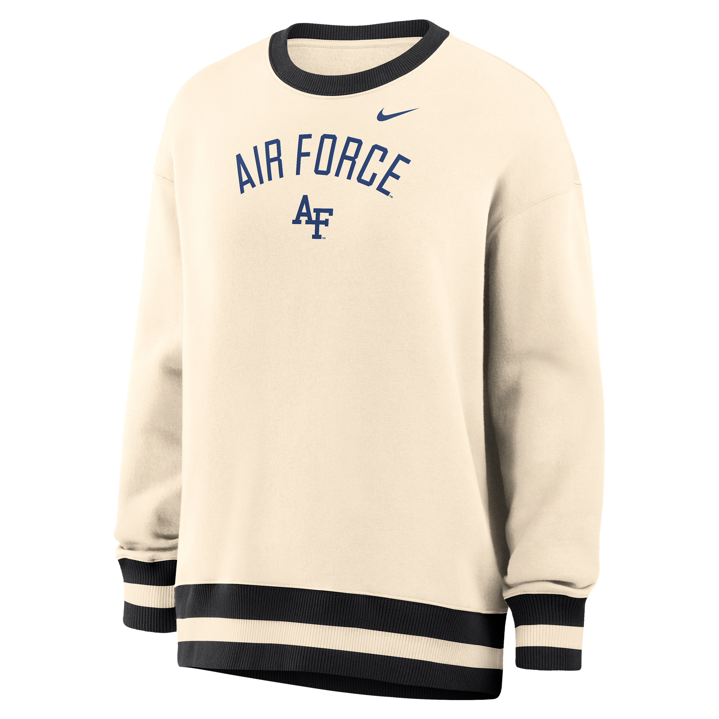 Nike Women's Phoenix (Air Force) Oversized Crew-Neck Sweatshirt in Brown | IV9274-120