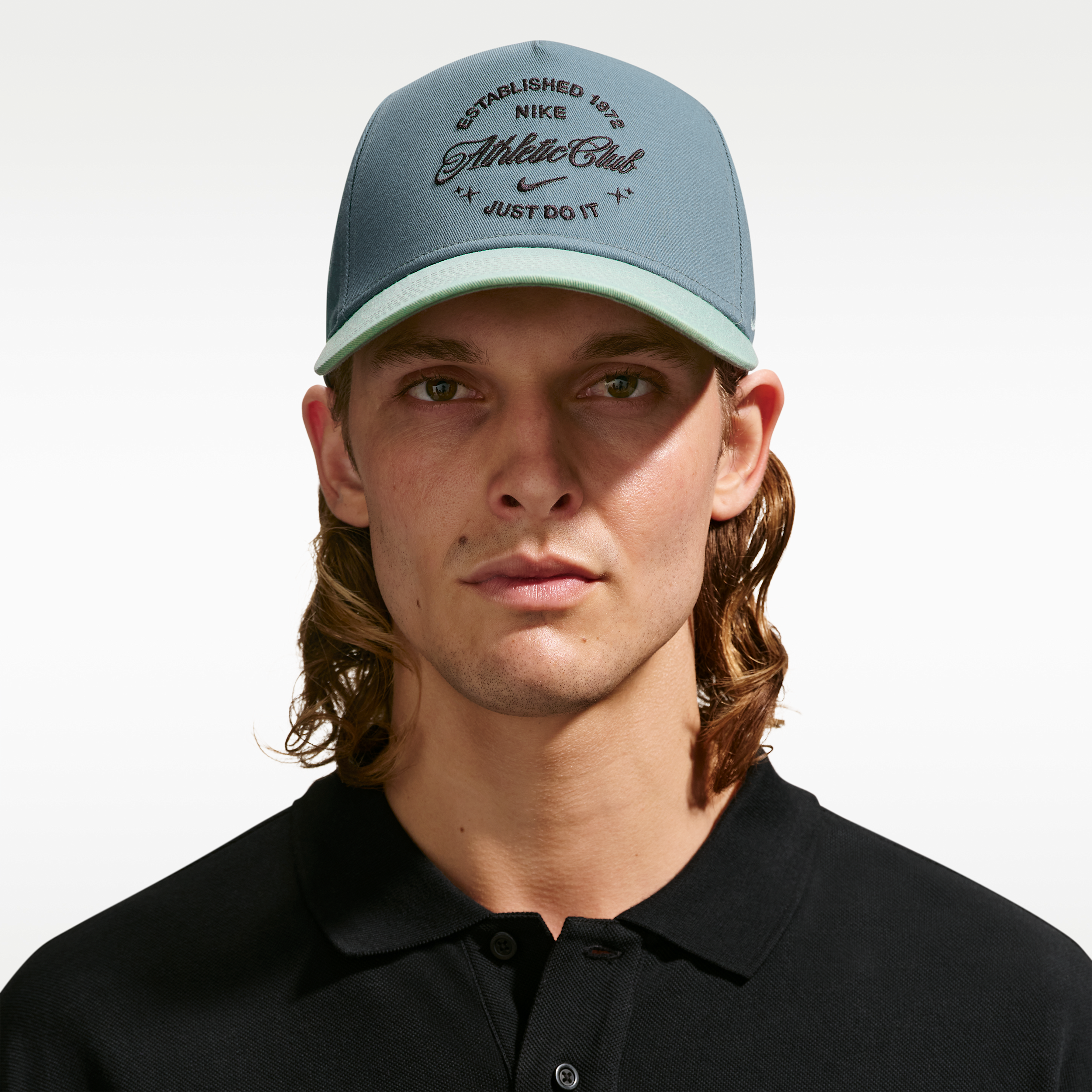 Nike Rise Structured A-Frame Cap, Small/Medium, Mineral Slate/Steam/Black