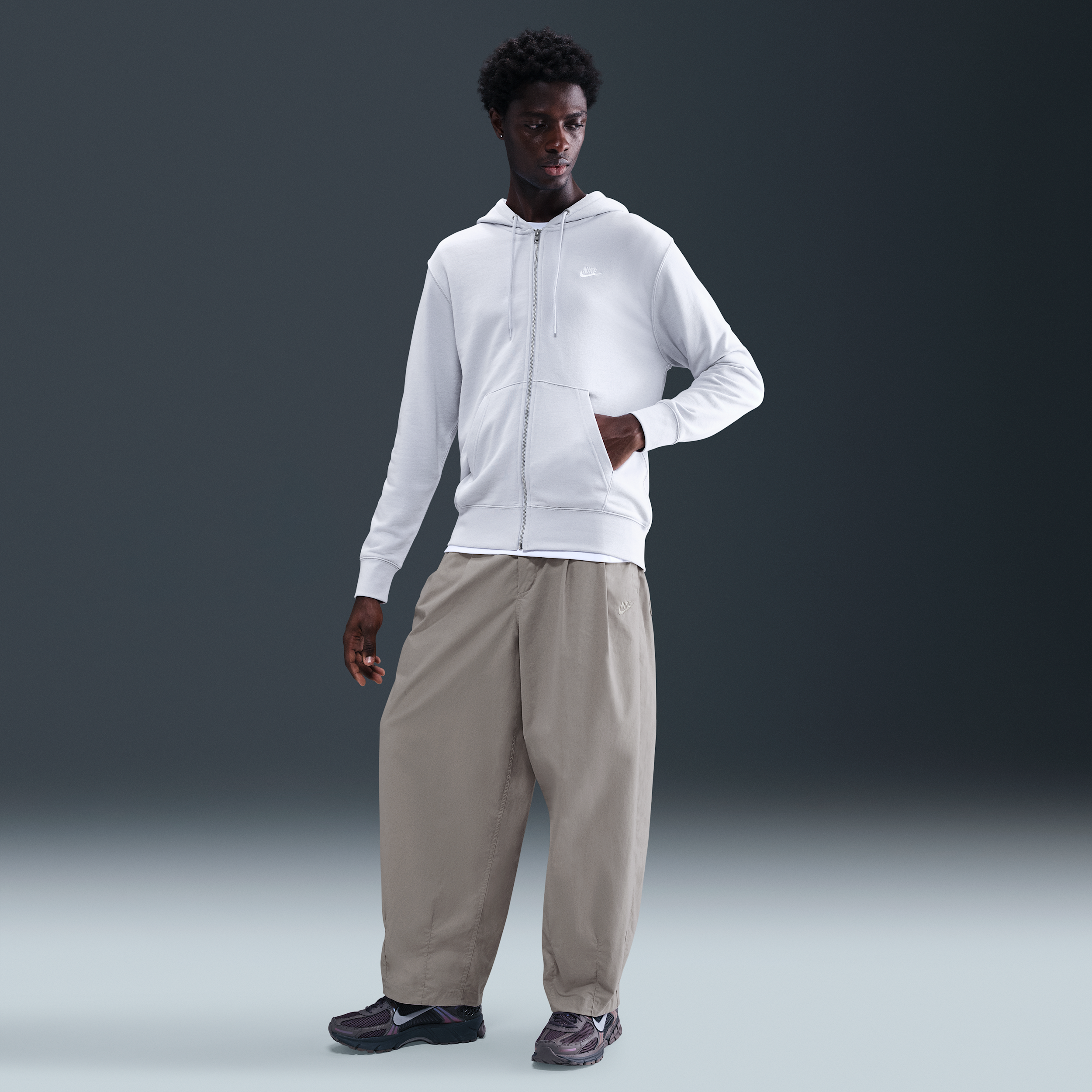 Nike Men's Club Balloon Pants, Medium, College Grey