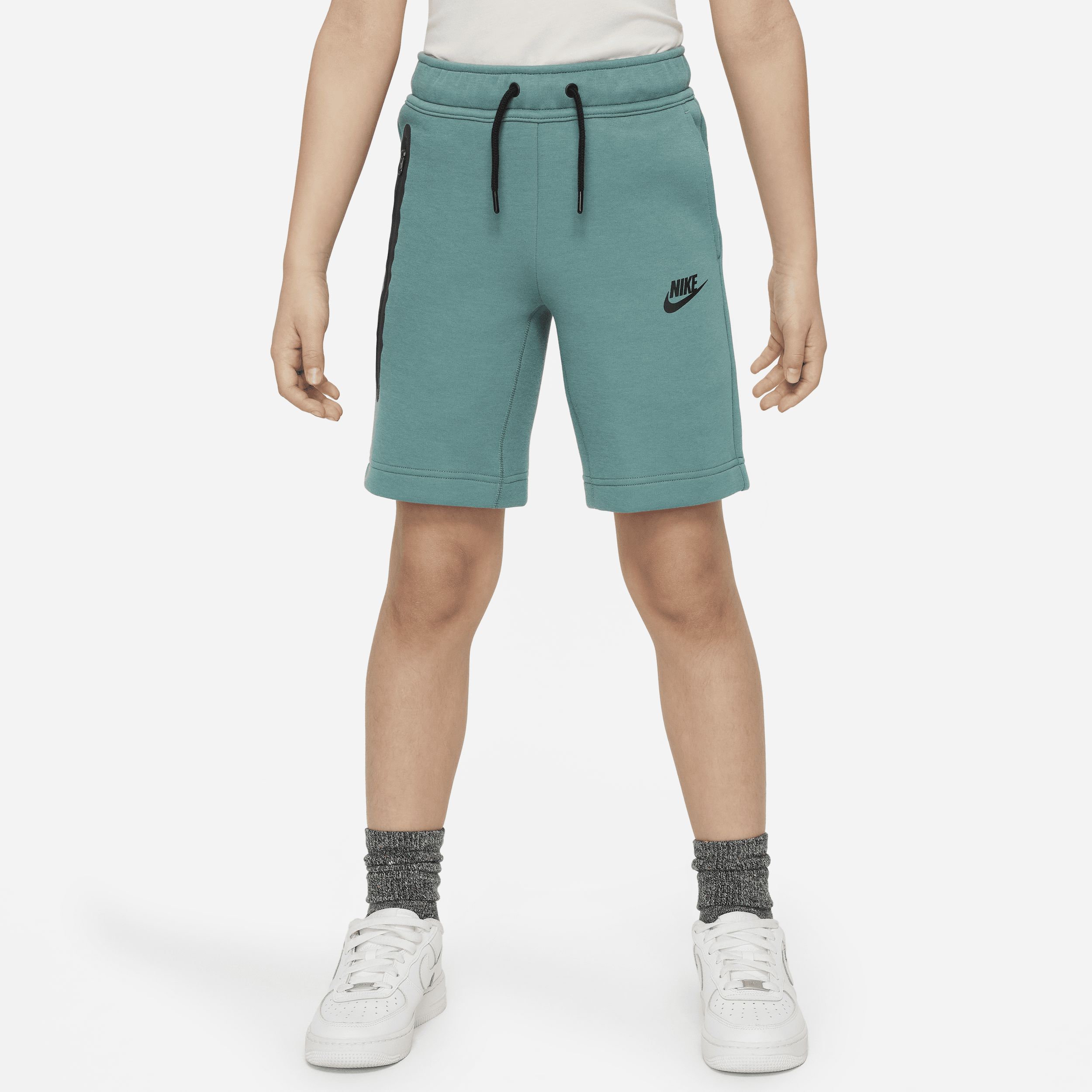 Shop Nike Tech Fleece Big Kids' (boys') Shorts In Green