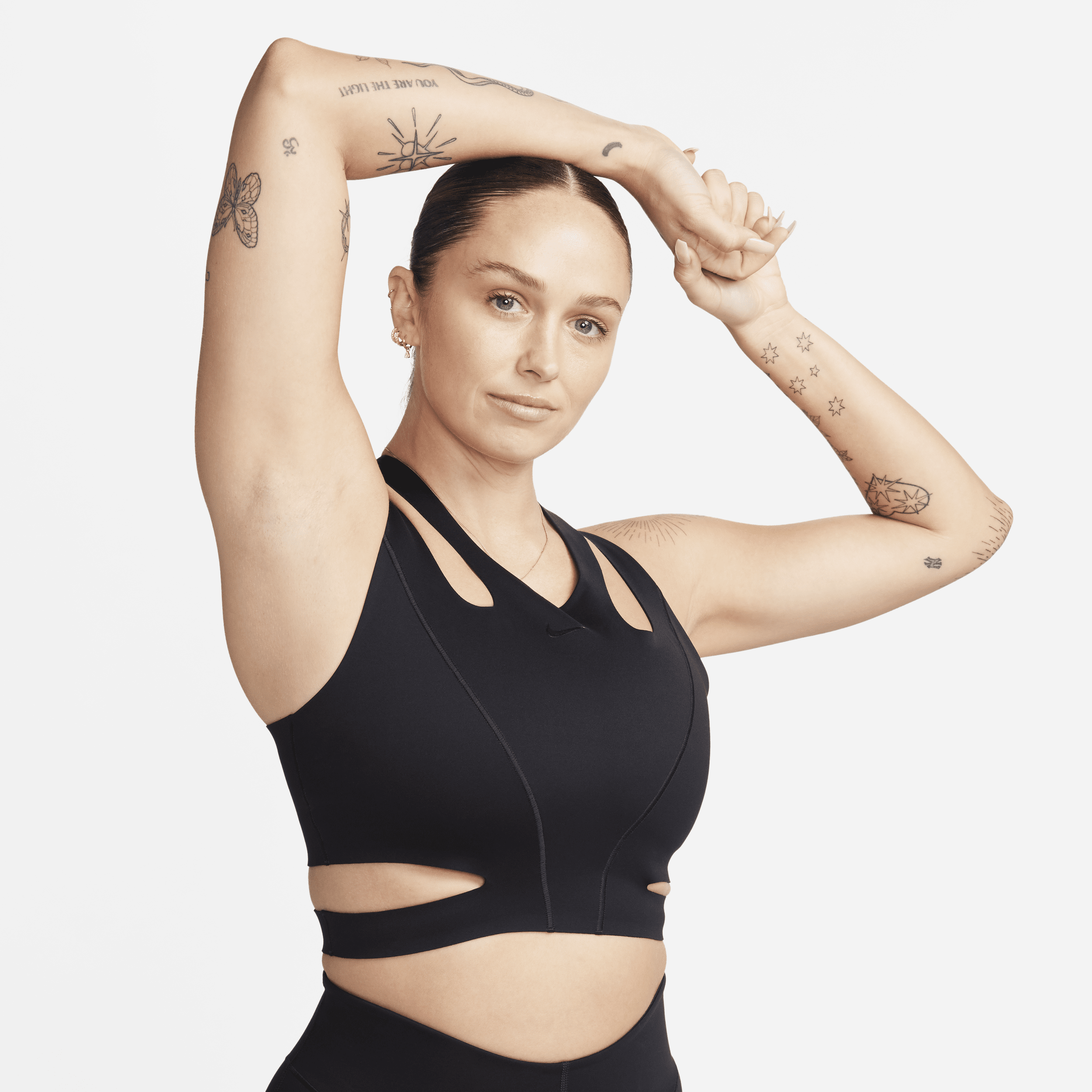 Shop Nike Women's Futuremove Light-support Non-padded Strappy Sports Bra In Black