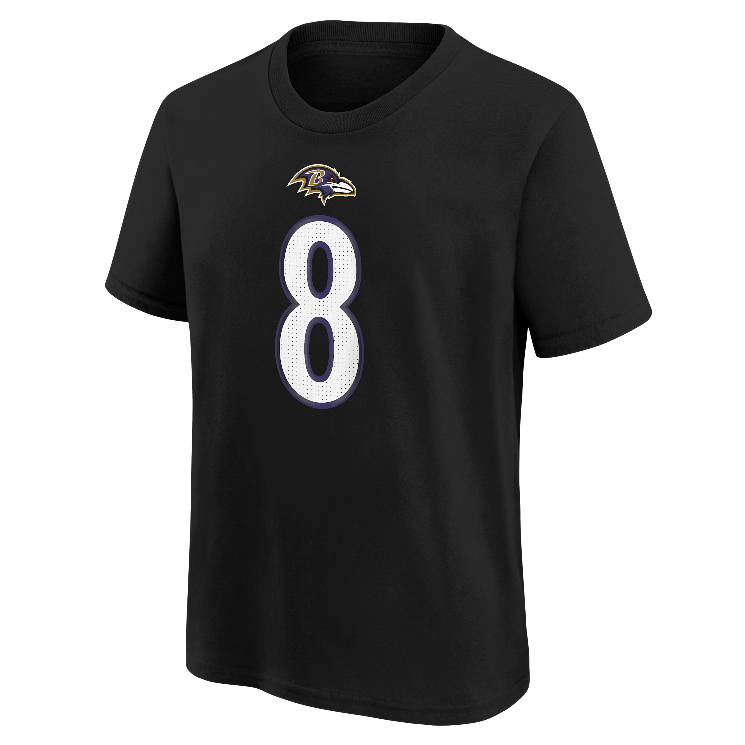 Nike Big Boys and Girls Lamar Jackson Black Baltimore Ravens Player Name & Number T-Shirt - Black