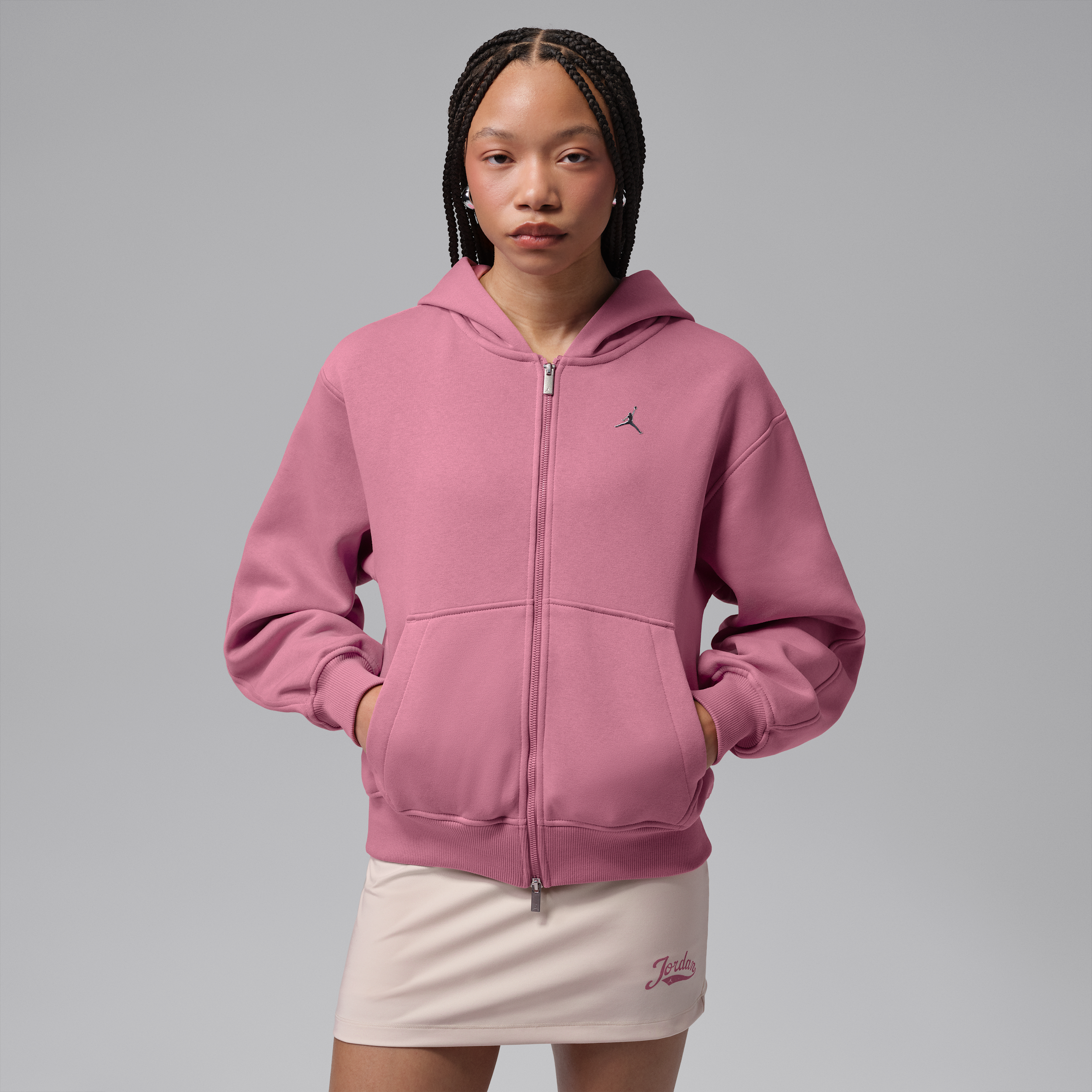 Women's Jordan Brooklyn Full-Zip Hoodie in Pink | IM7282-667