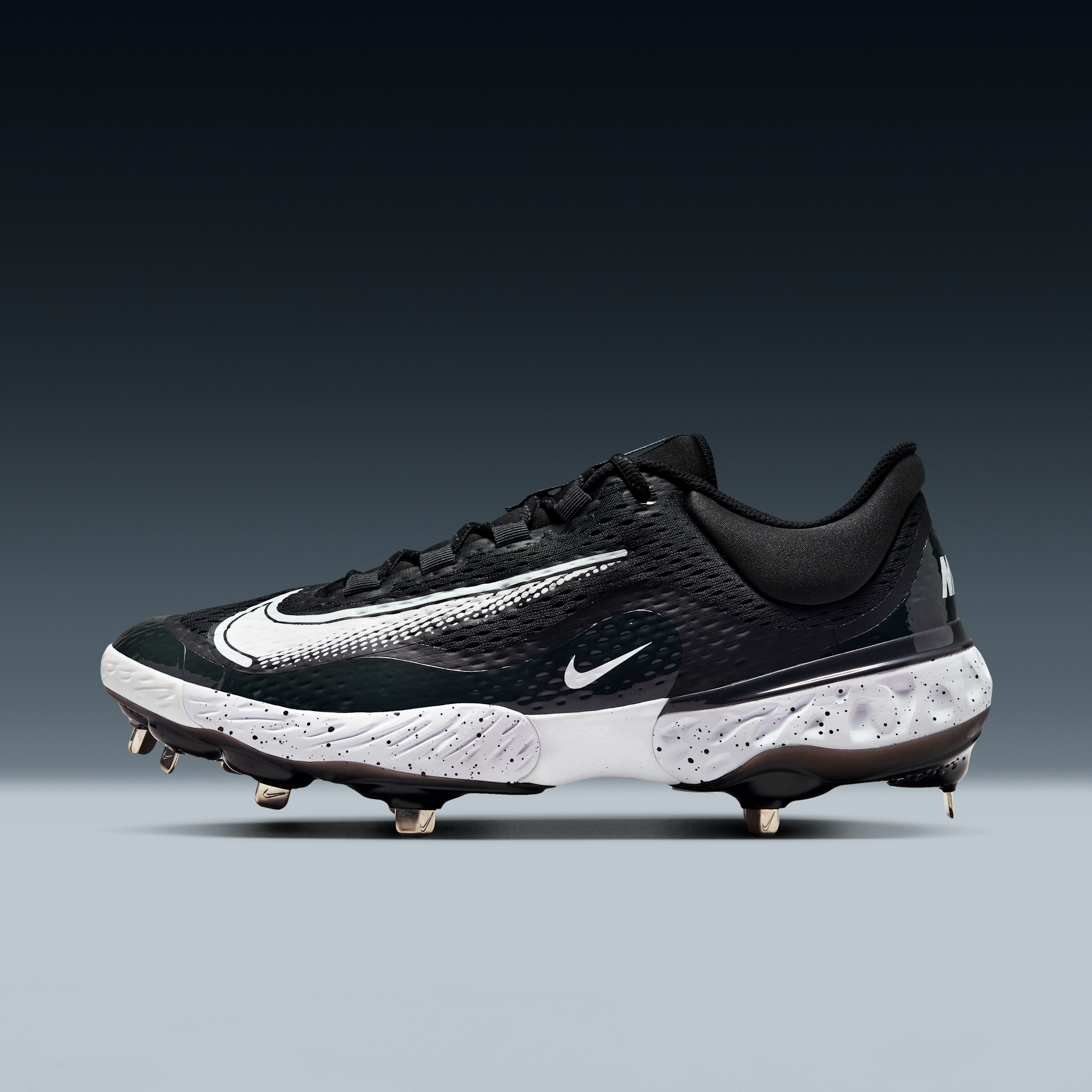 Nike Men's Alpha Huarache Elite 4 Low Baseball Cleats In Black