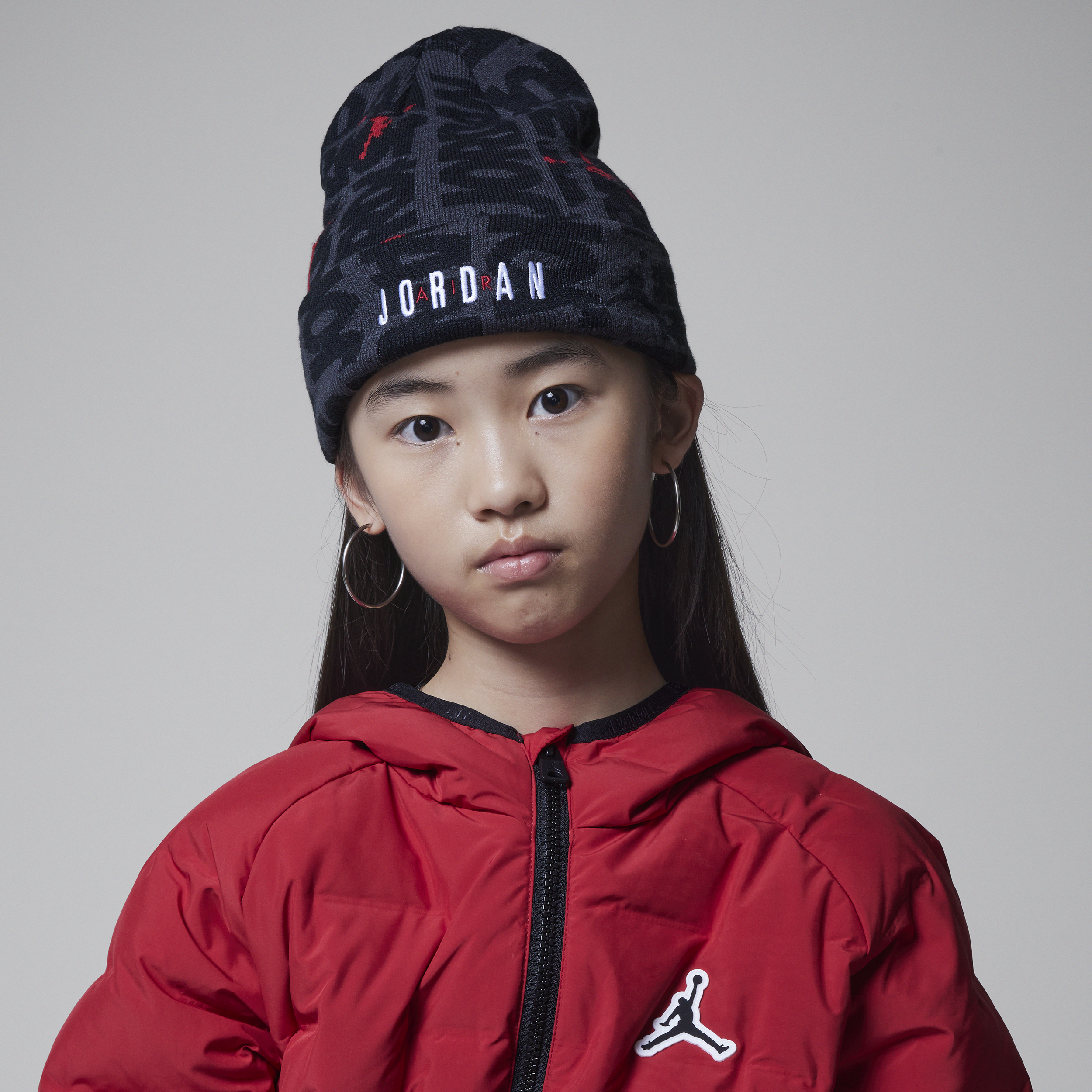 Jordan Big Kids' 2-piece Beanie Set In Black