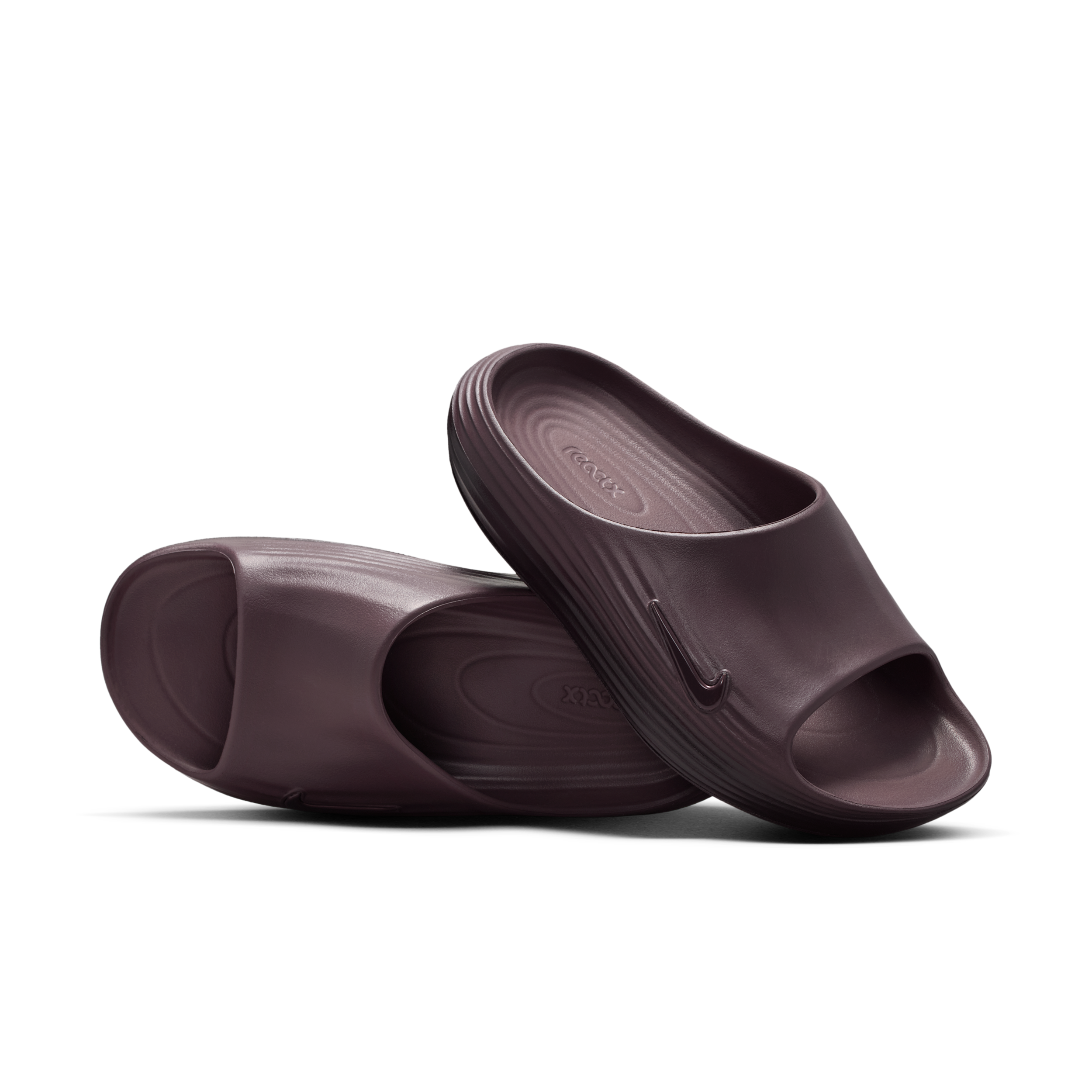 Nike Women's ReactX Rejuven8 Recovery Slide Sandals from Finish Line - Burgundy Ash
