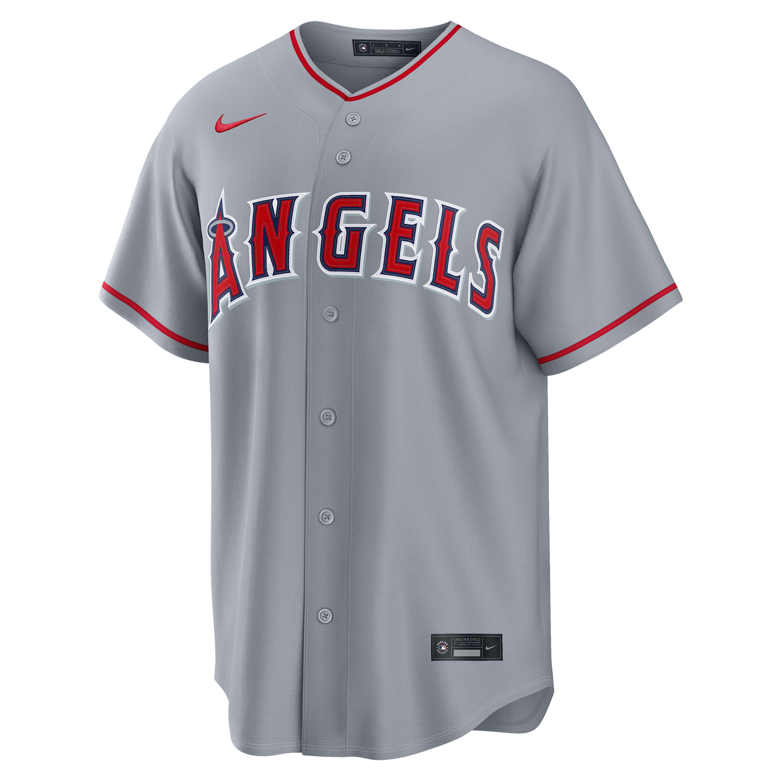 Mike Trout Los Angeles Angels Nike Men's MLB Replica Jersey in Grey | RP26ANRDAN9-DWF
