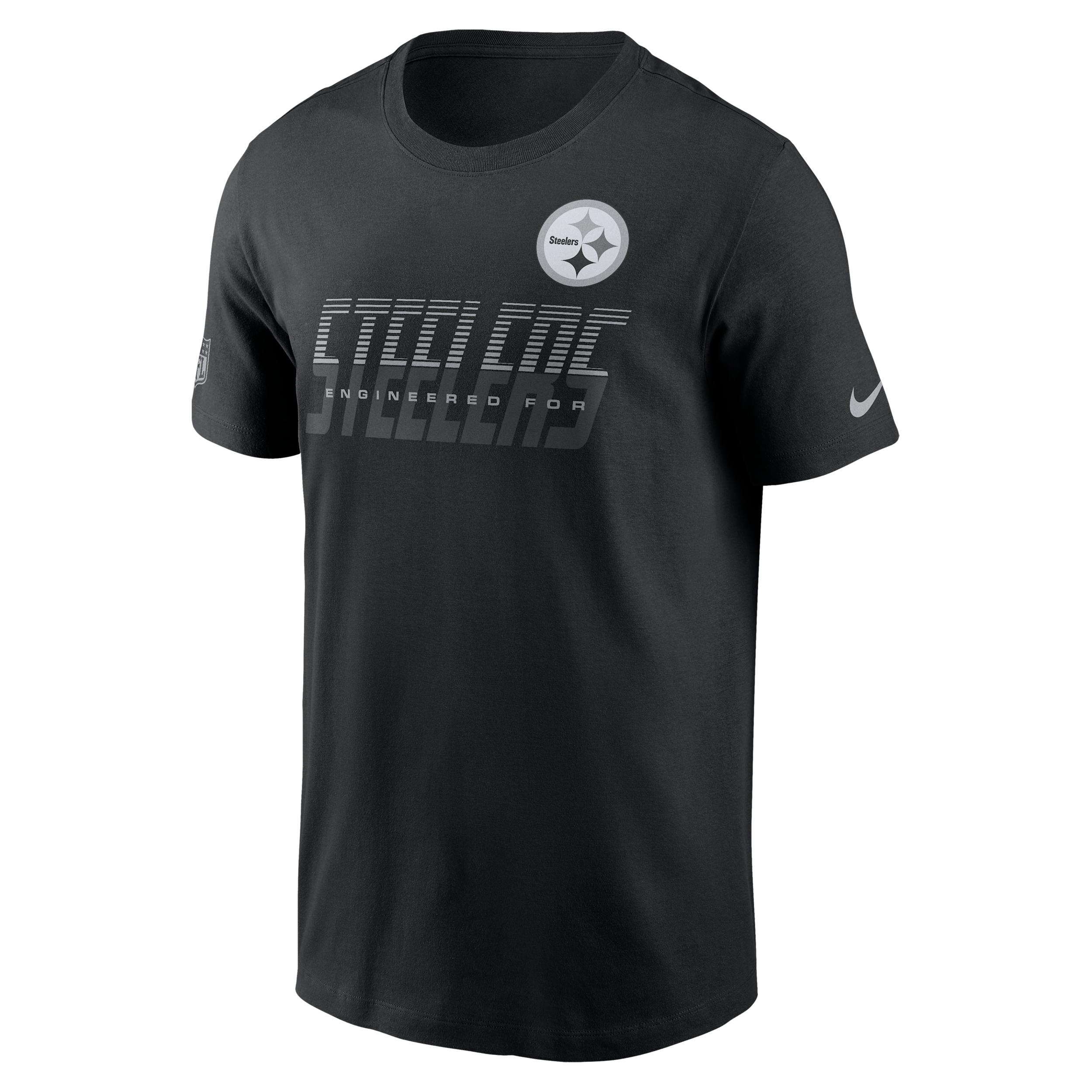 Pittsburgh Steelers Sideline Team Issue Nike Men's Dri-FIT NFL T-Shirt in Black | 02ET00A7L-TF9