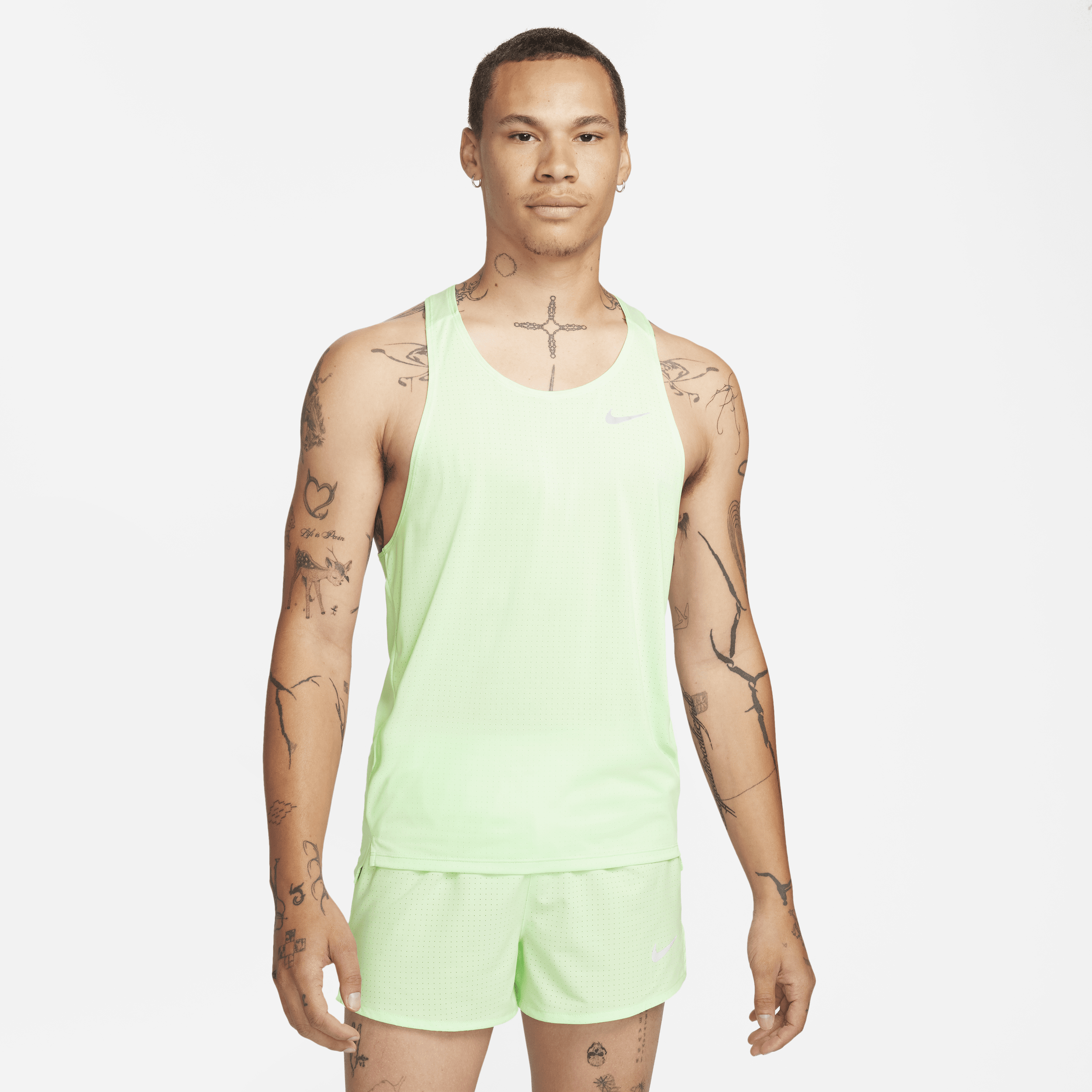 Nike Men's Fast Dri-fit Running Singlet In Green