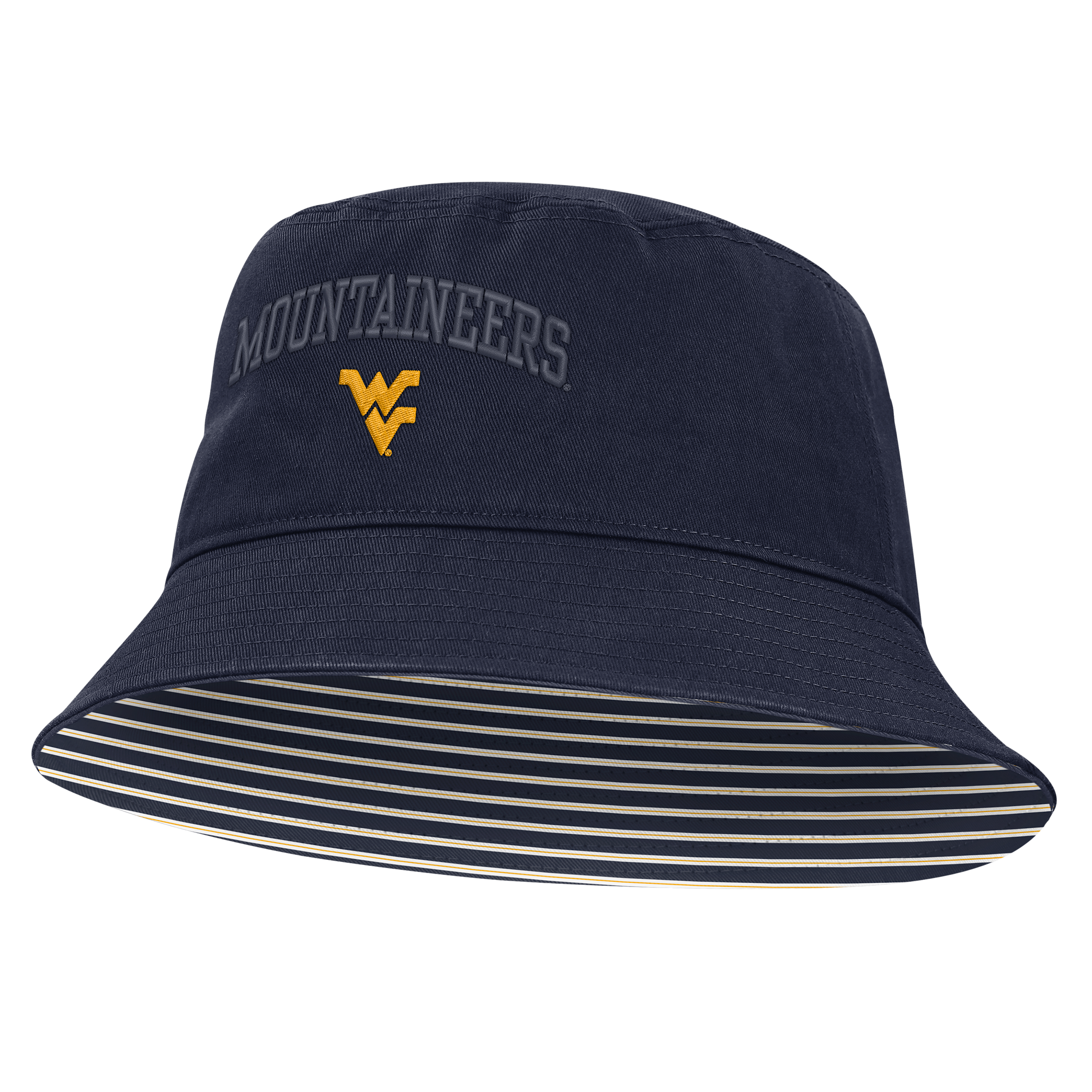 Nike Adult West Virginia Mountaineers College Navy Apex Primetime Bucket Cap, Men's, Large, Blue
