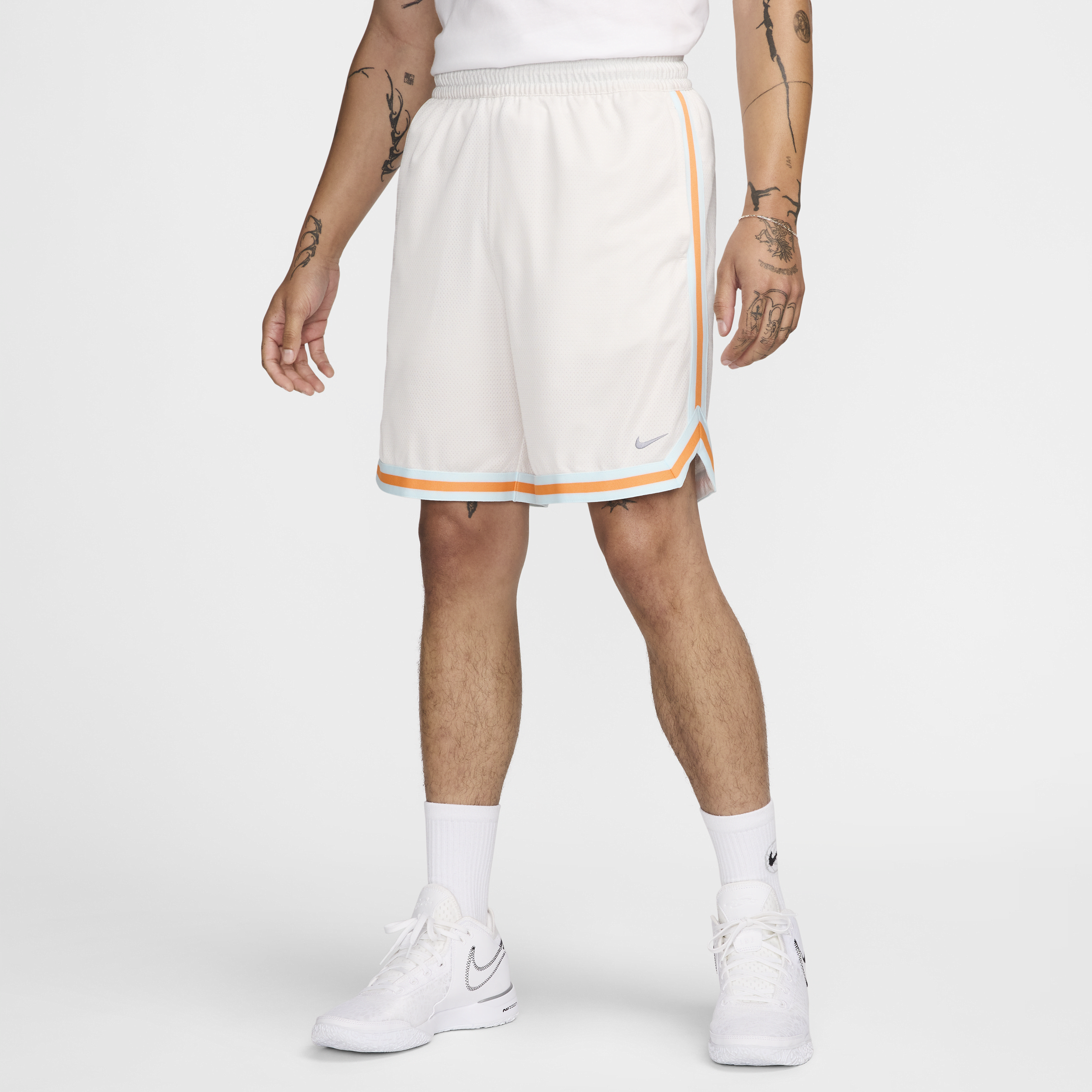 Shop Nike Men's Dna Dri-fit 8" Basketball Shorts In Grey