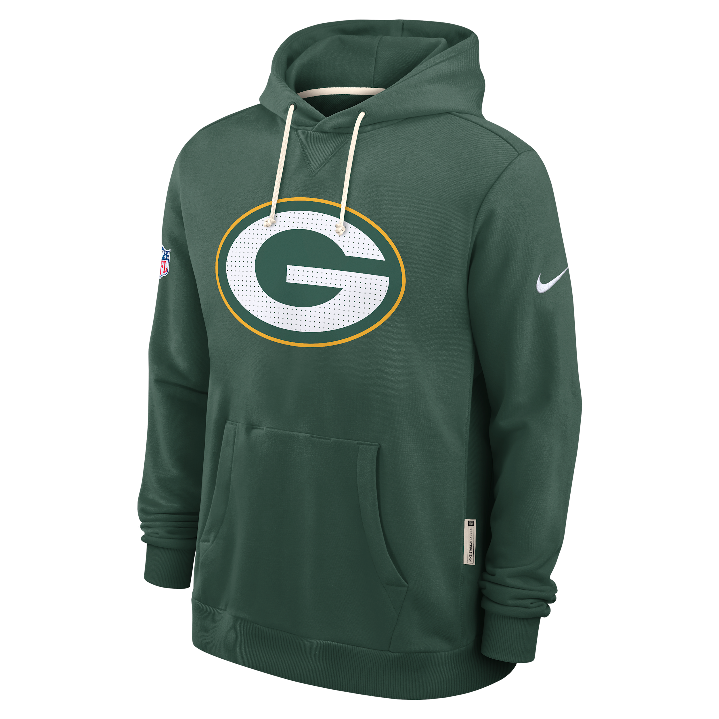 Nike Green Green Bay Packers Sideline Standard Issue Initial Home Dri-fit Hoodie In Green