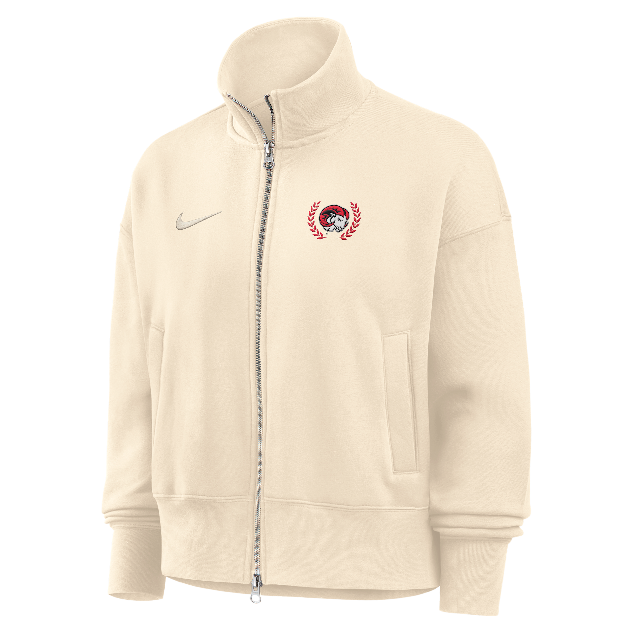 Nike Women's College (Winston-Salem State) Nike Women's Phoenix Fleece Track Jacket in Brown | ZW052NWISA26-NAT