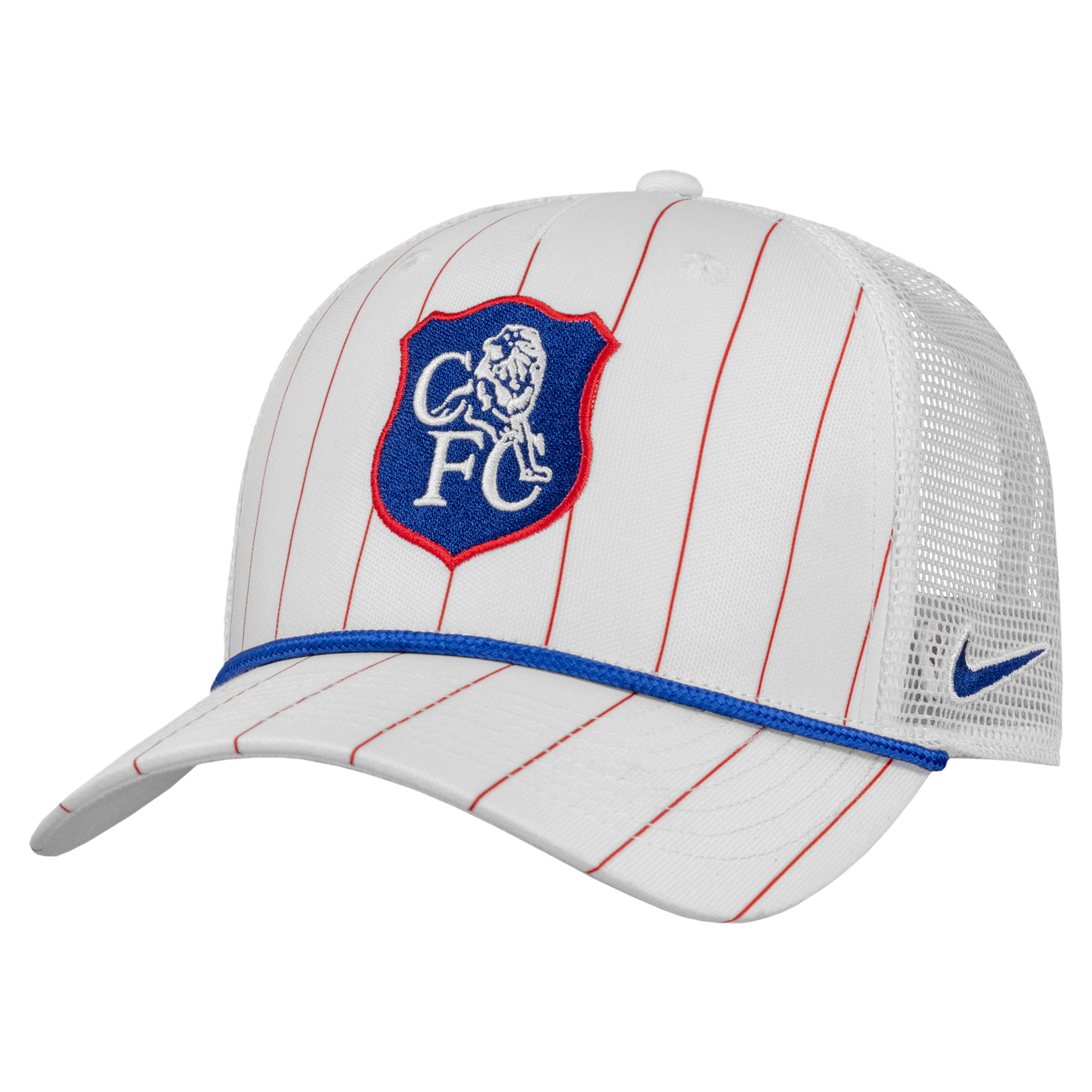 Nike Men's White Chelsea Rise Rope Trucker A-Frame Adjustable Hat - White