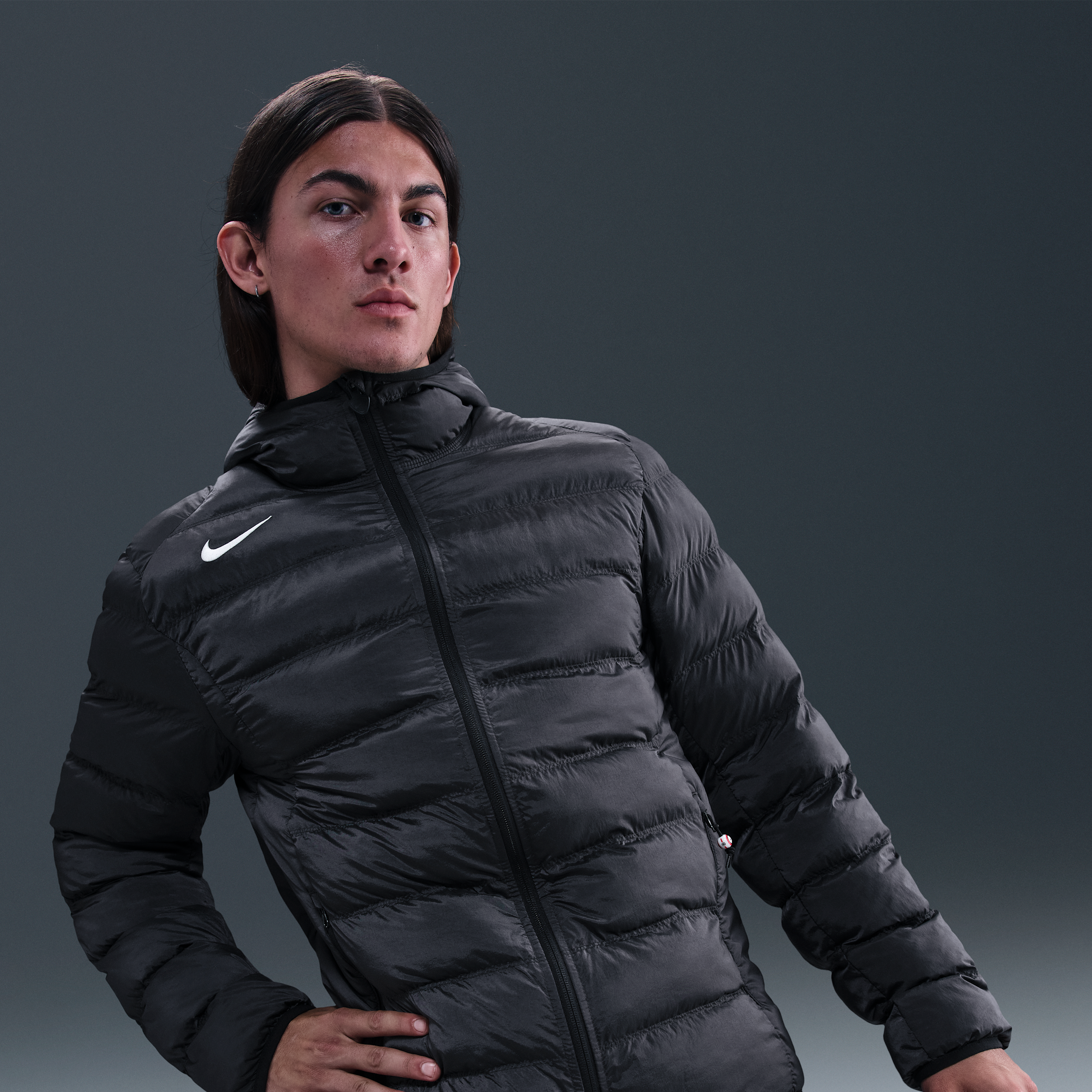 Nike Men's Total 90 Therma-fit Soccer Puffer Jacket In Blue