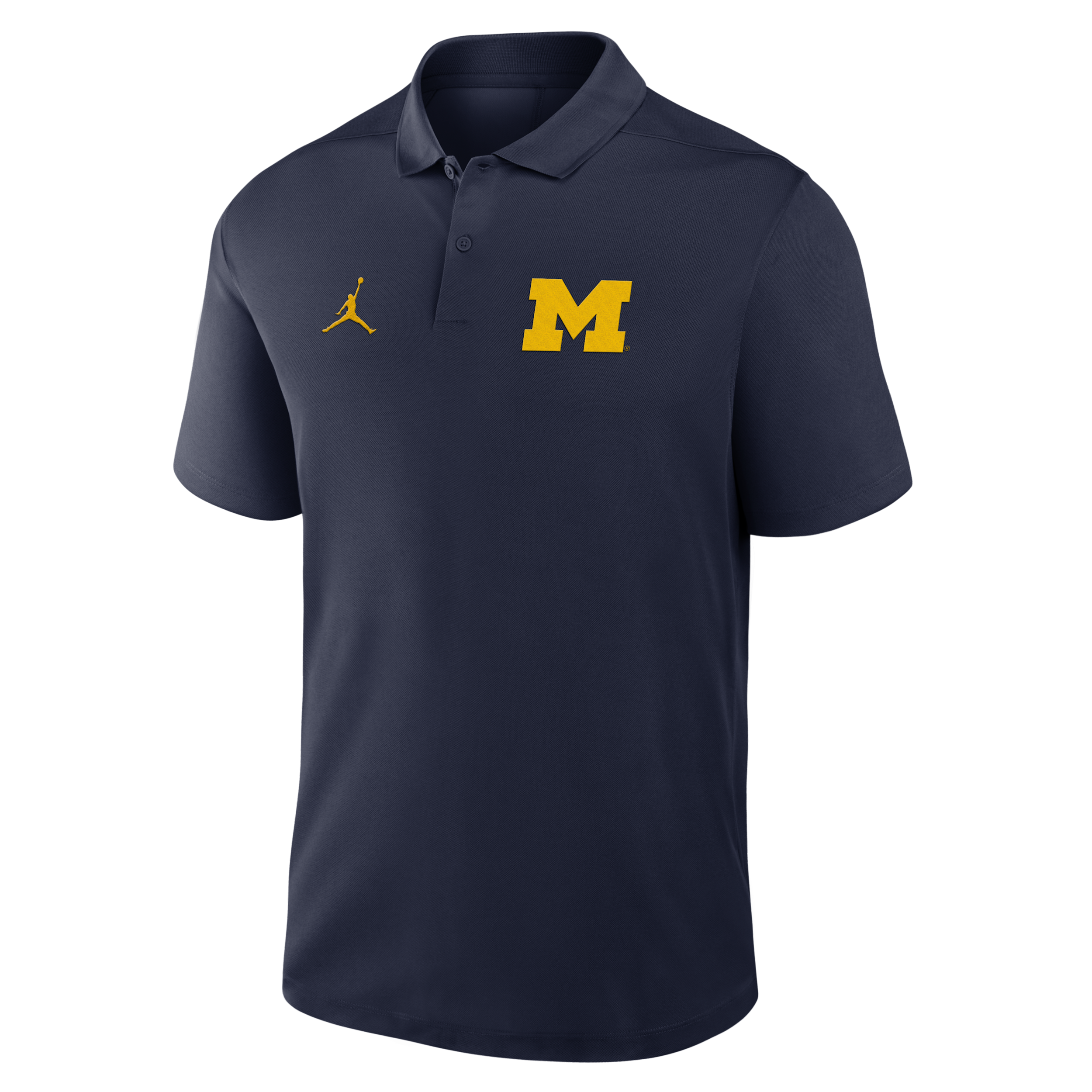 Jordan Men's Navy Michigan Wolverines Primetime Victory Primary Logo Performance Polo Shirt In Blue