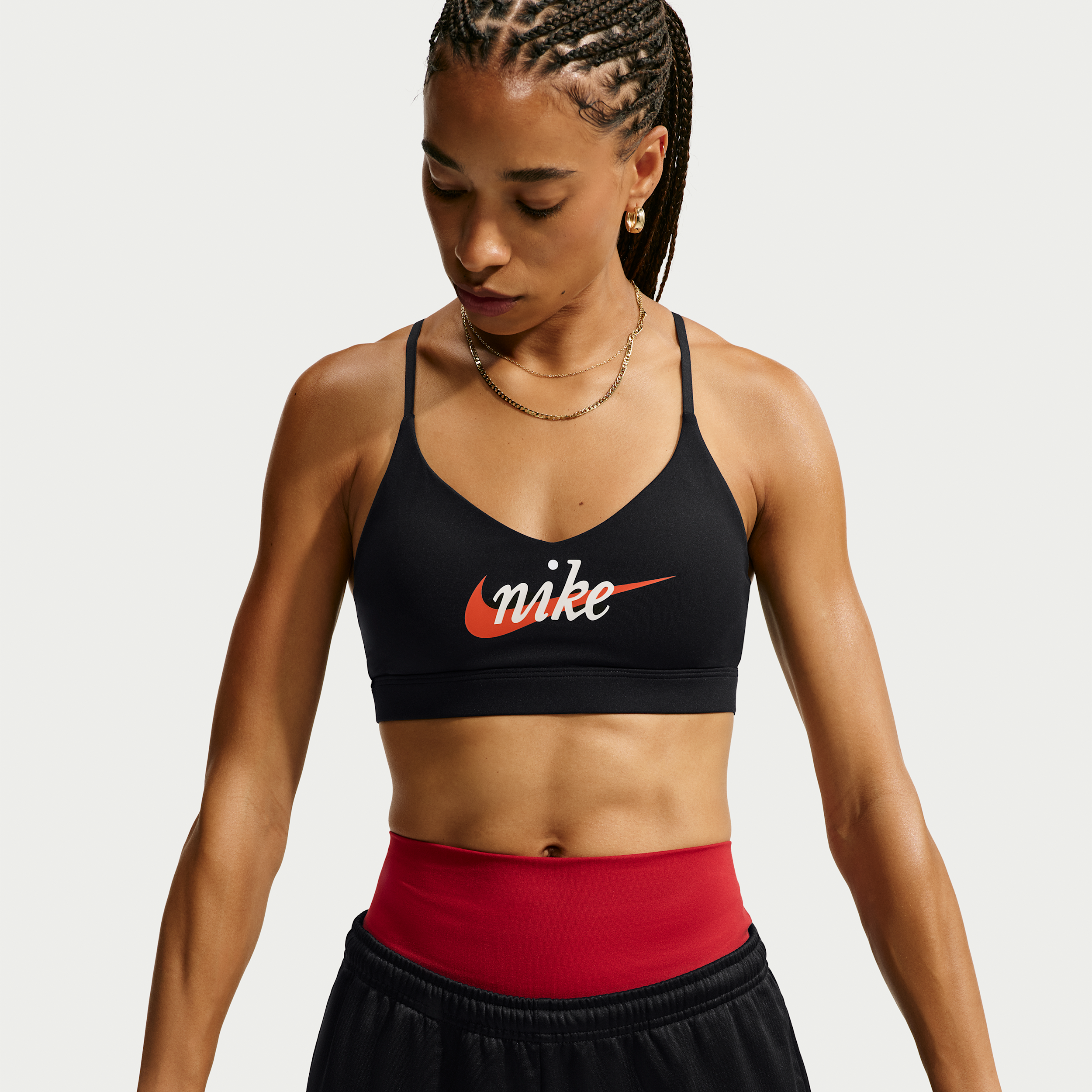 Nike Women's Indy Light-Support Padded Adjustable Sports Bra in Black | IU1127-010