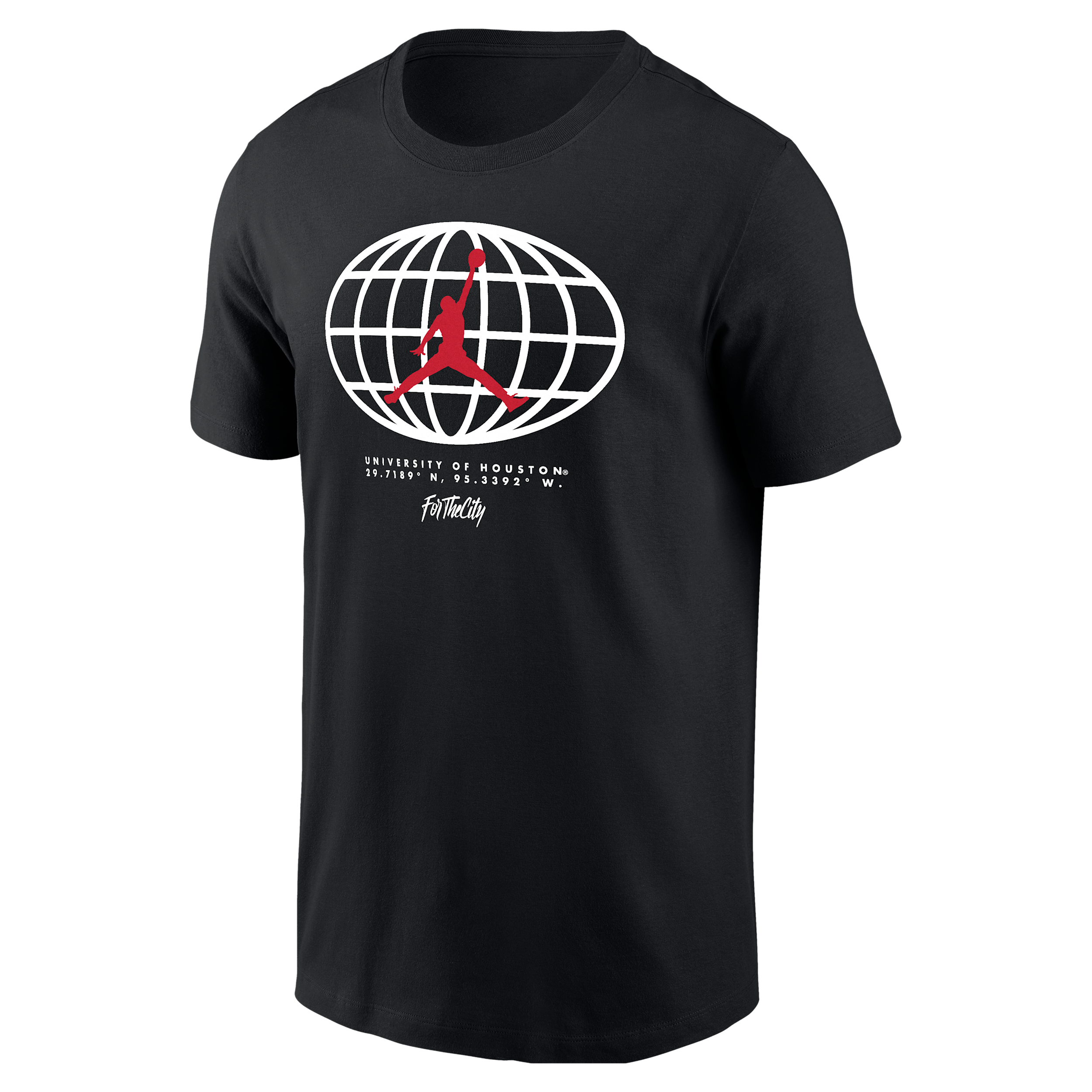 Houston Cougars Street Style Nike Men's NCAA Short-Sleeve T-Shirt in Black | M11332P124UNHO-BLK