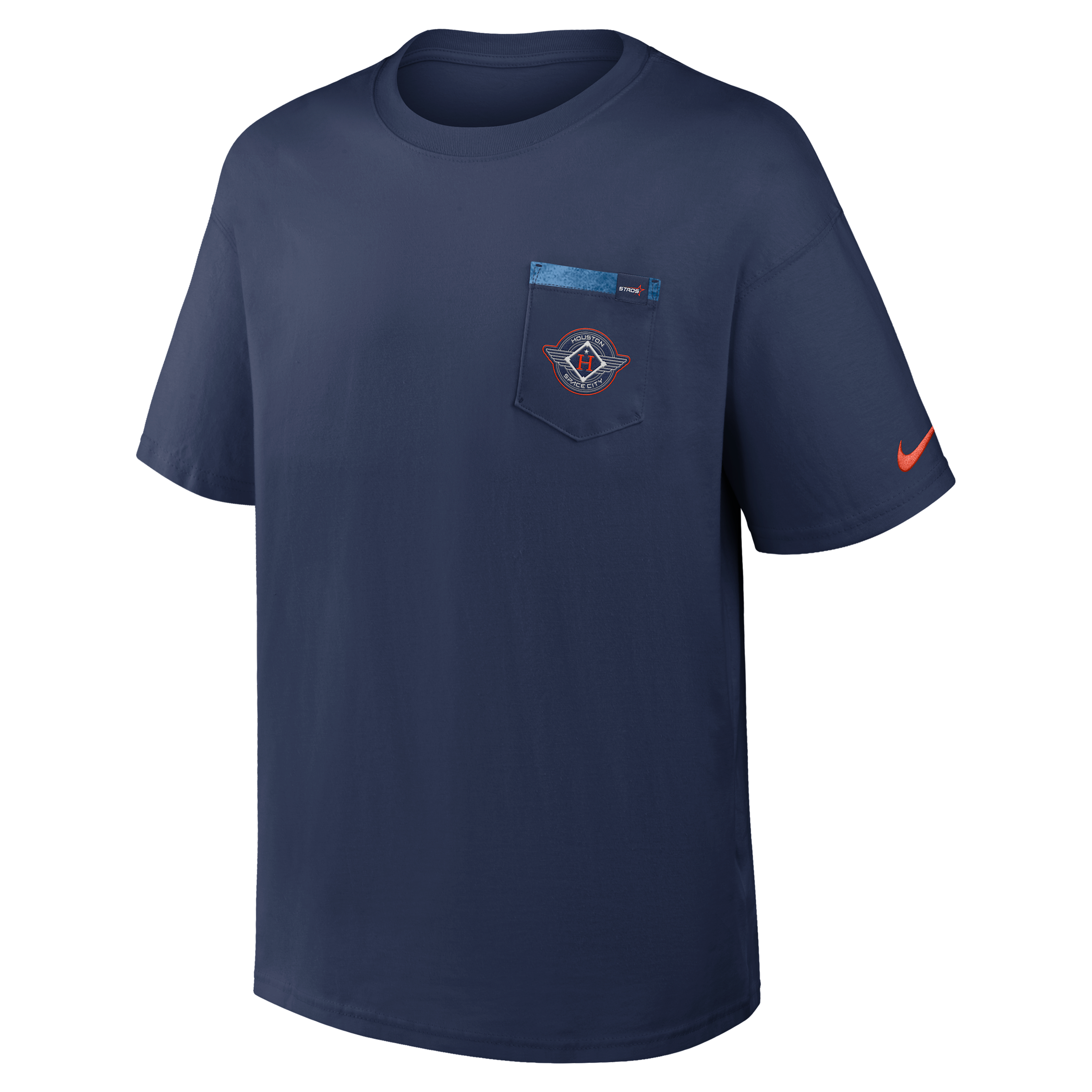 Houston Astros City Connect 2-Hit Max90 Pocket Nike Men's MLB T-Shirt in Blue | 04T744BHUS-QUY