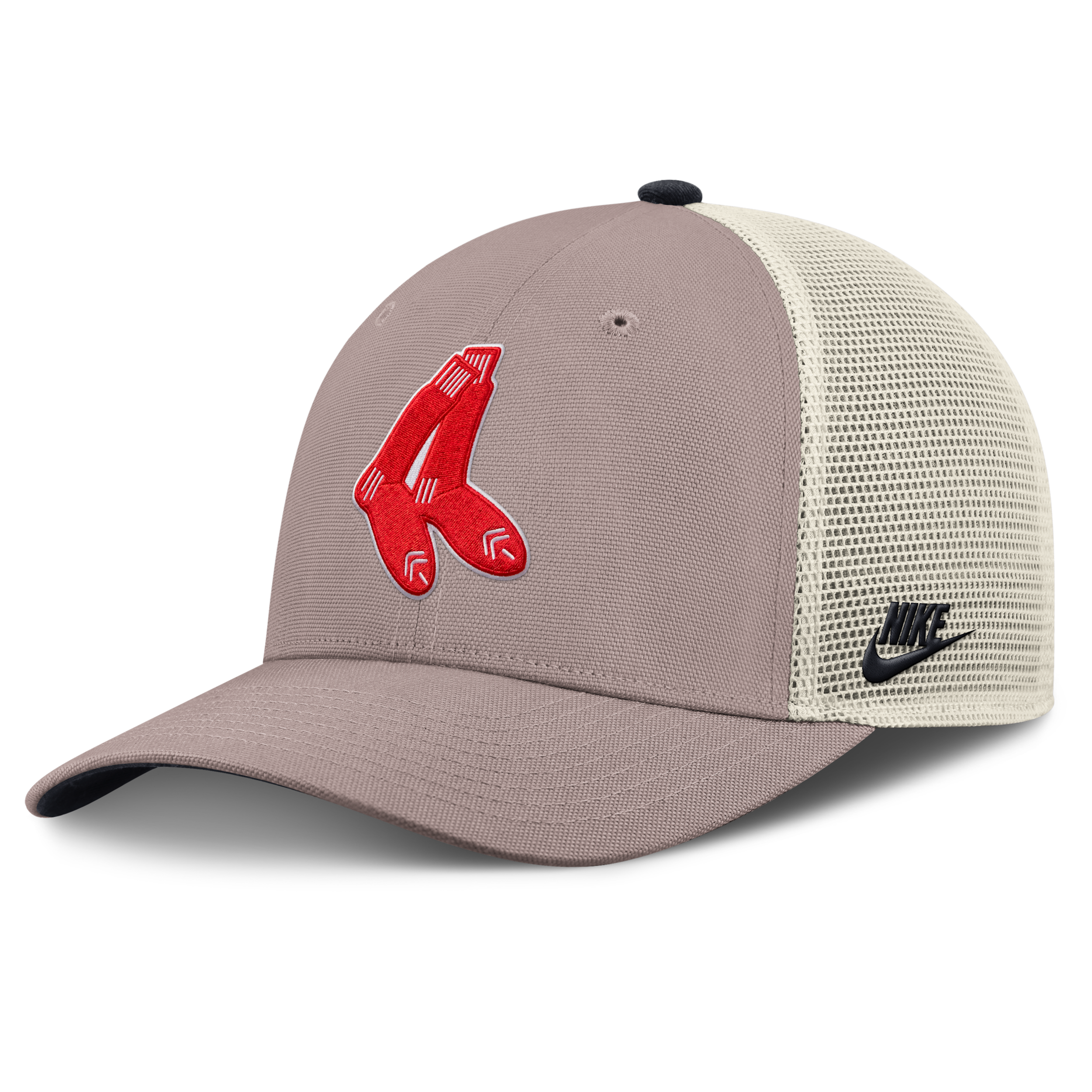 Boston Red Sox Cooperstown Rise Nike Men's MLB Adjustable Trucker Hat in Brown | NB1L0M6HBRS-L4S