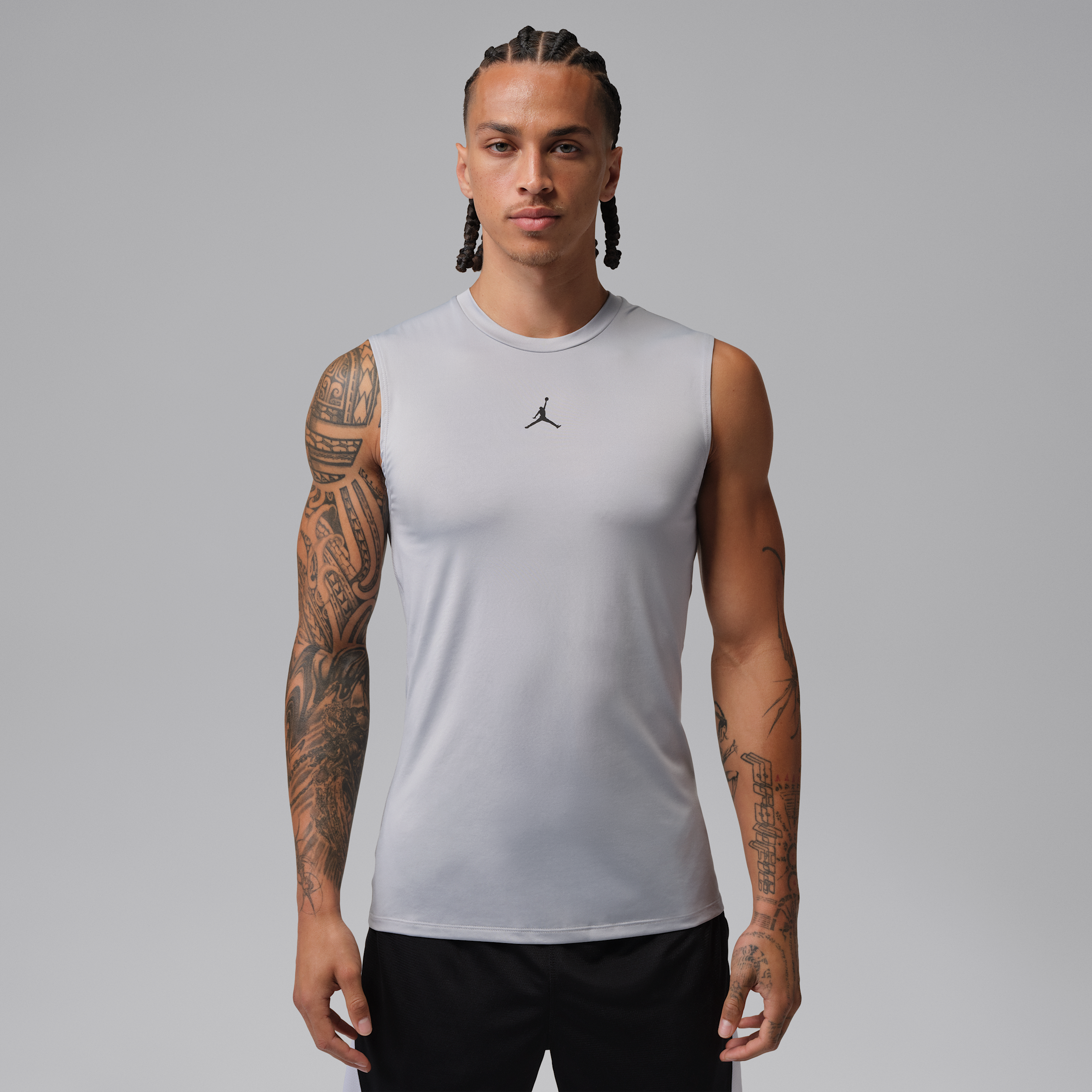 Men's Jordan Sport Dri-FIT Sleeveless Base Layer Tank Top in Grey | HV4101-012