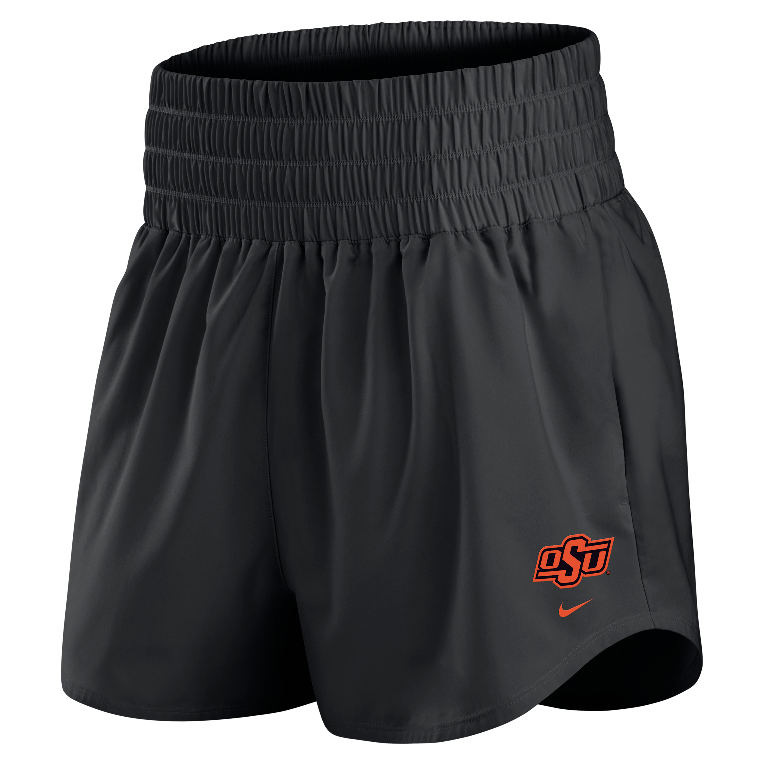 Oklahoma State Primary Logo One Nike Women's Dri-FIT College Shorts in Black | IM0071-010