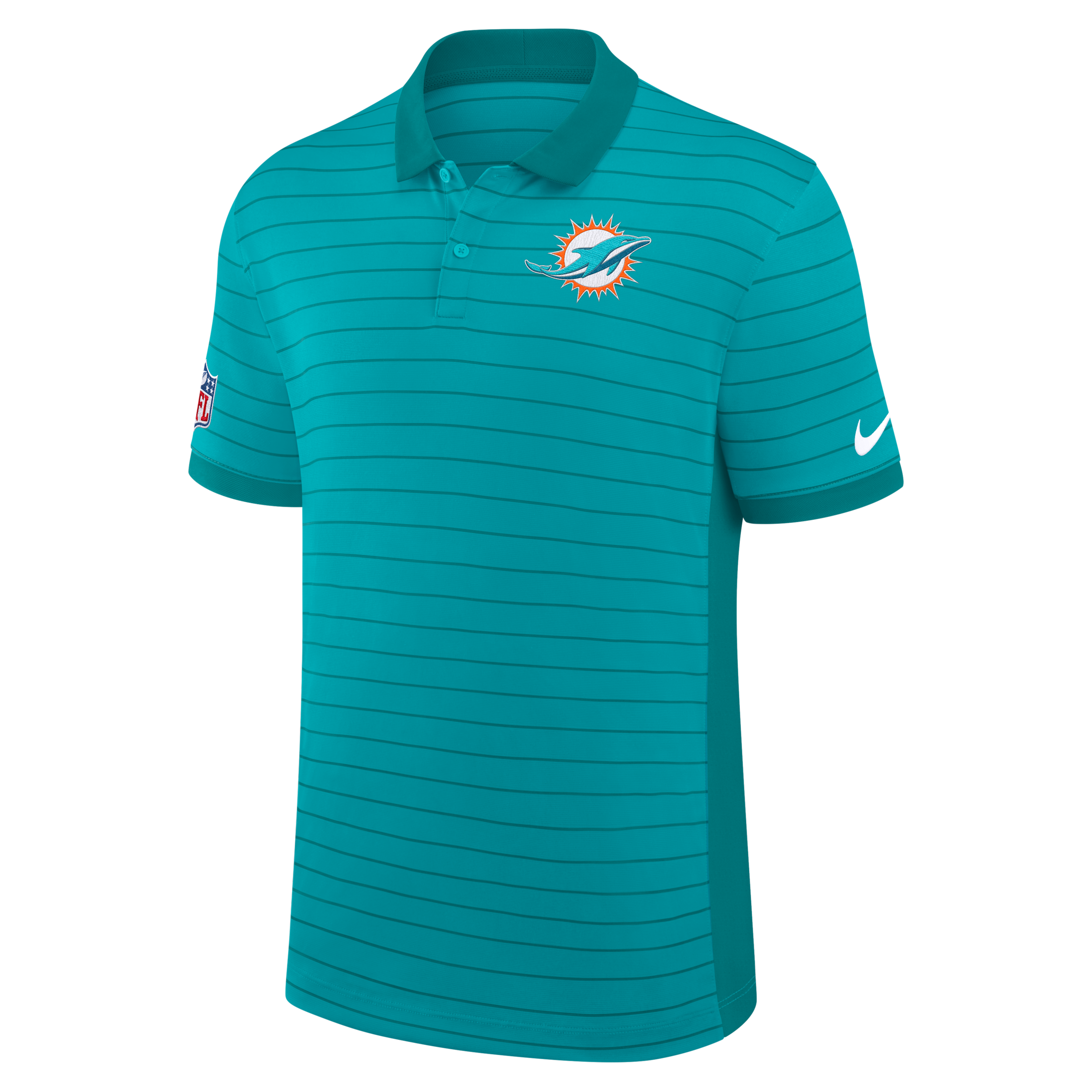 Miami Dolphins Sideline Victory Stripe Nike Men's Dri-FIT NFL Polo in Green | 03BG0E059P-RPE