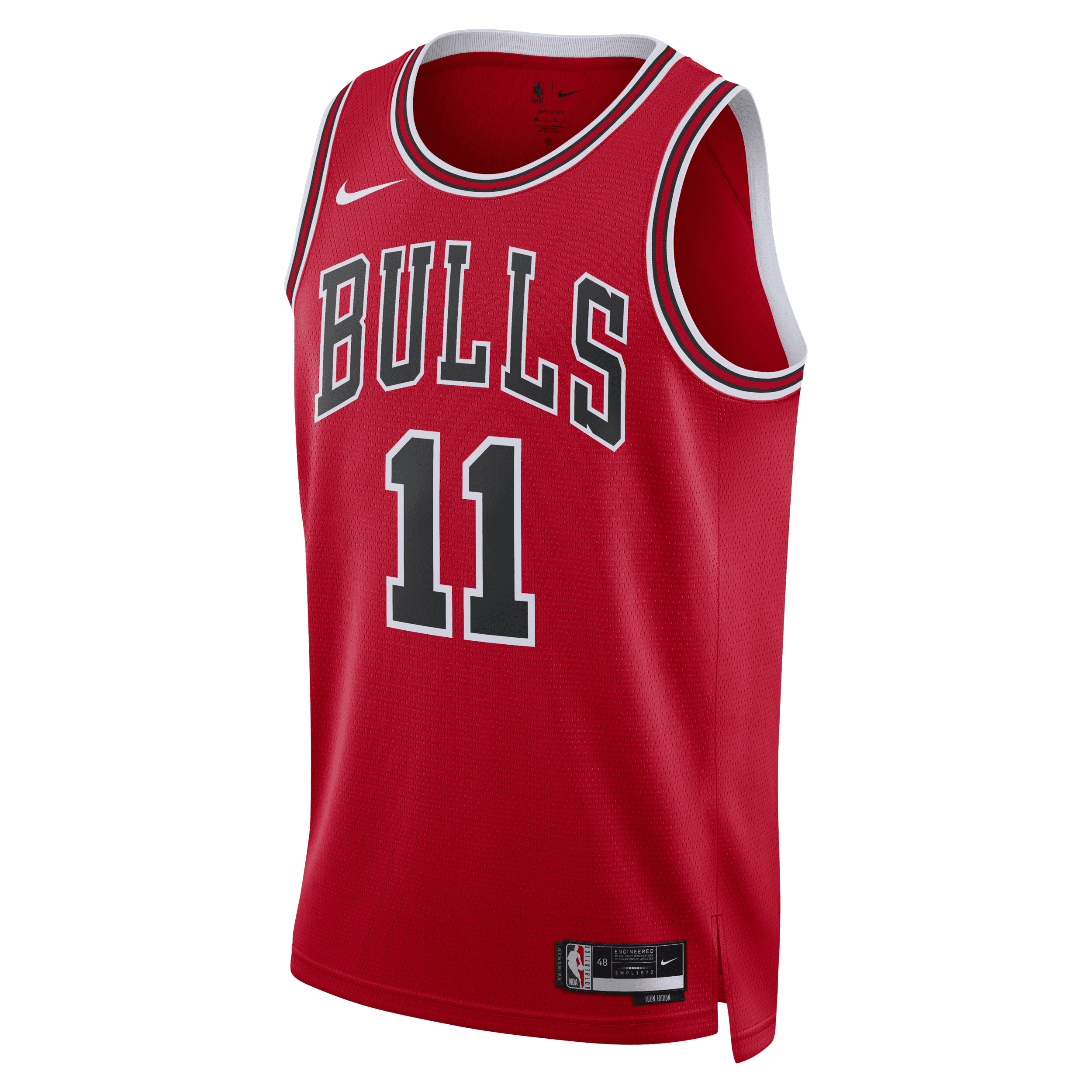 Shop Nike Chicago Bulls Icon Edition 2022/23  Men's Dri-fit Nba Swingman Jersey In Red