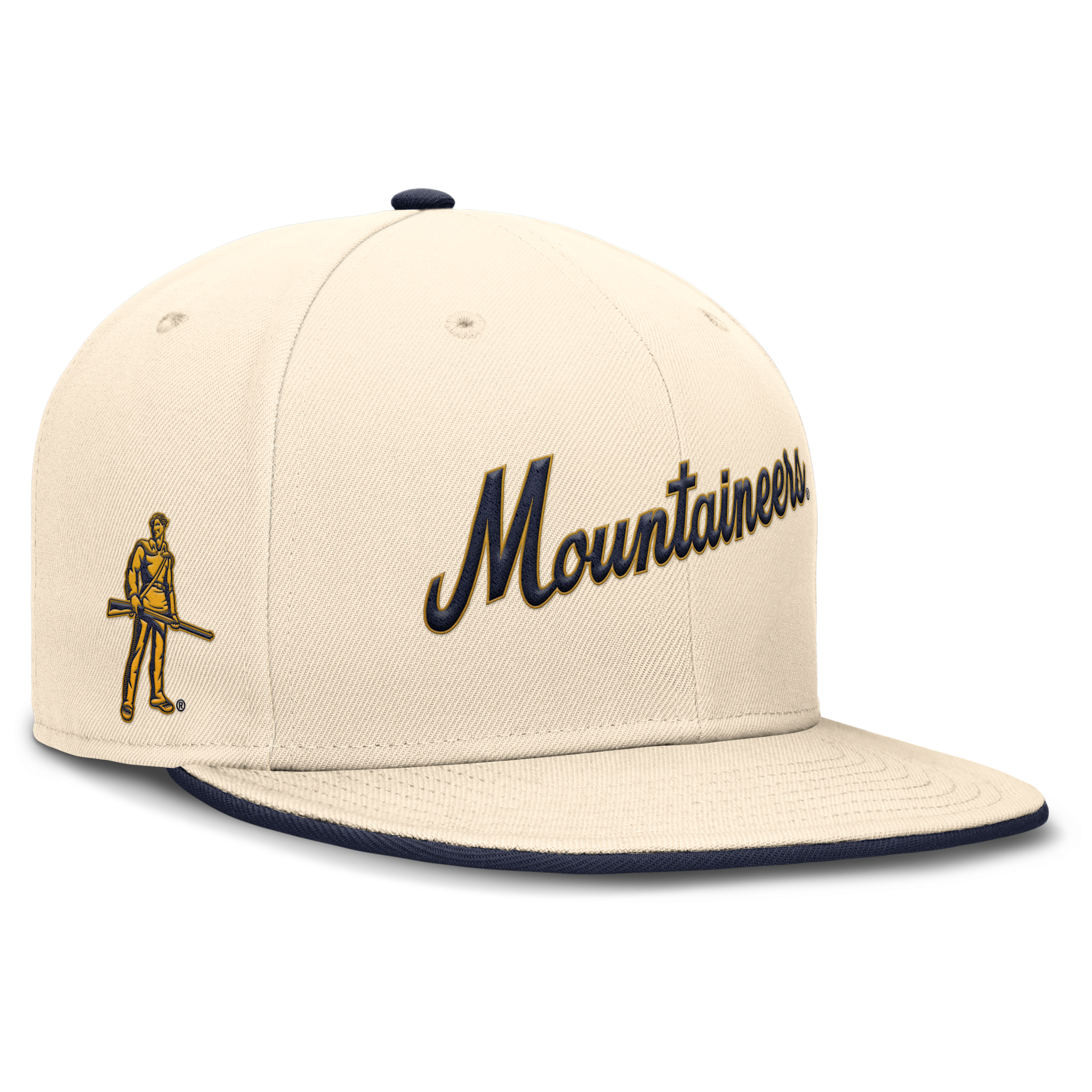 West Virginia Mountaineers Primetime True Nike Men's Dri-FIT College Fitted Hat in Brown | NC110C38WVN-4EN
