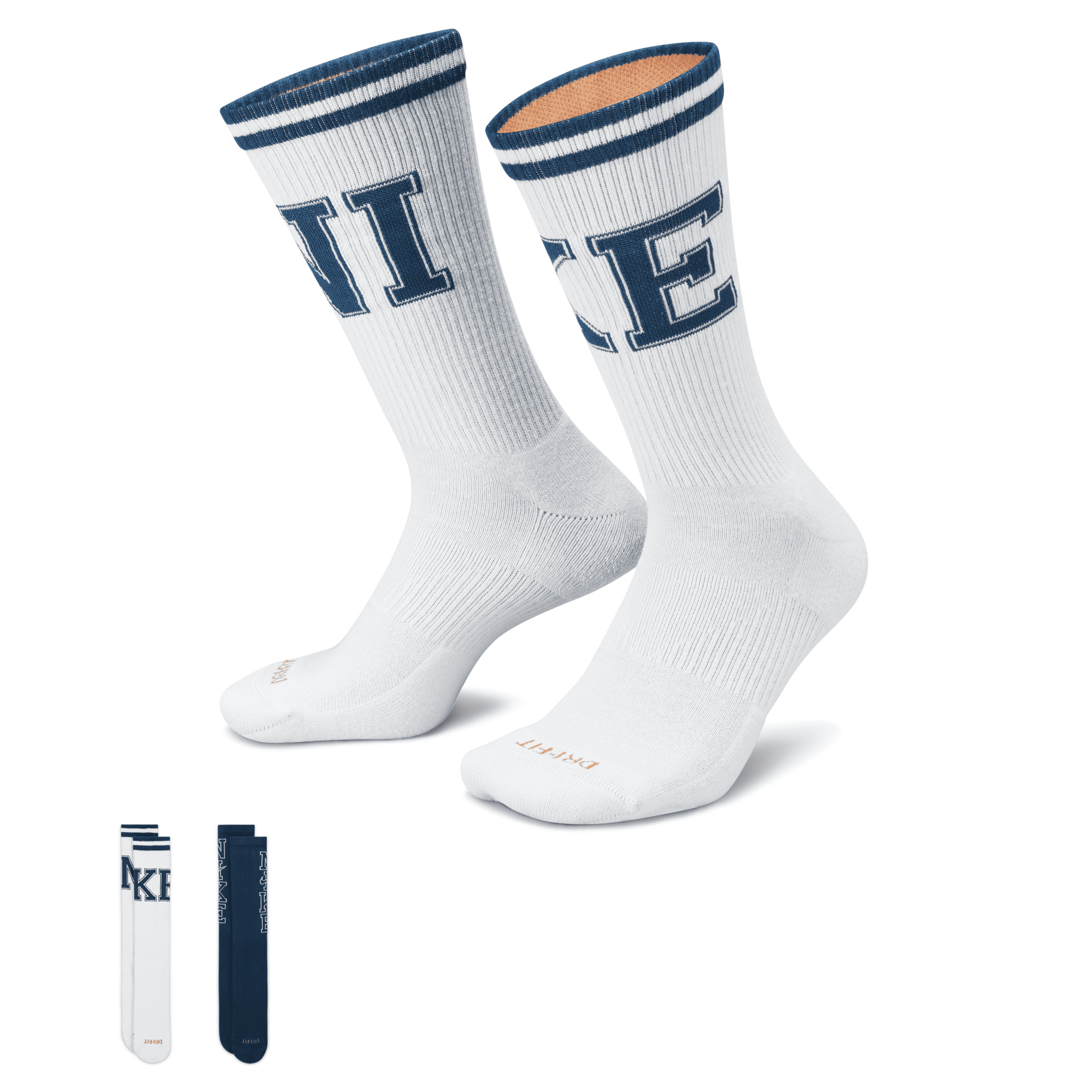 Nike Unisex Everyday Plus Cushioned Crew Training Socks (2 Pairs) In Multicolor