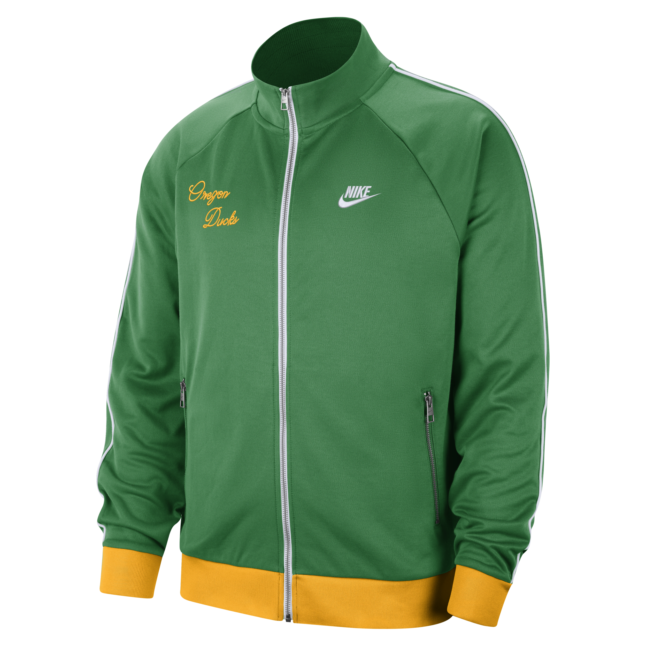 Shop Nike Oregon  Men's College Track Jacket In Green