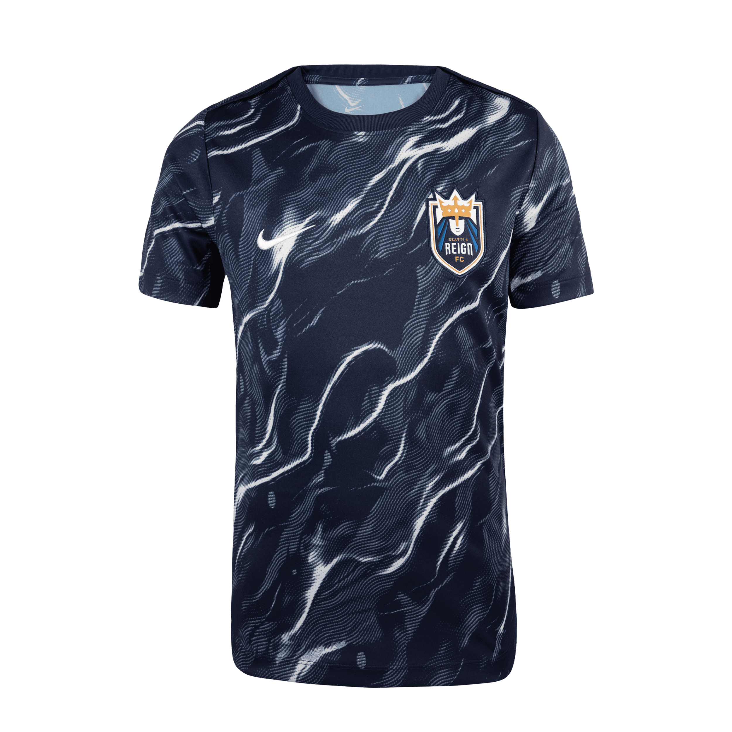 Nike Seattle Reign 2025 Big Kids'  Nwsl Short-sleeve Pre-match Top In White