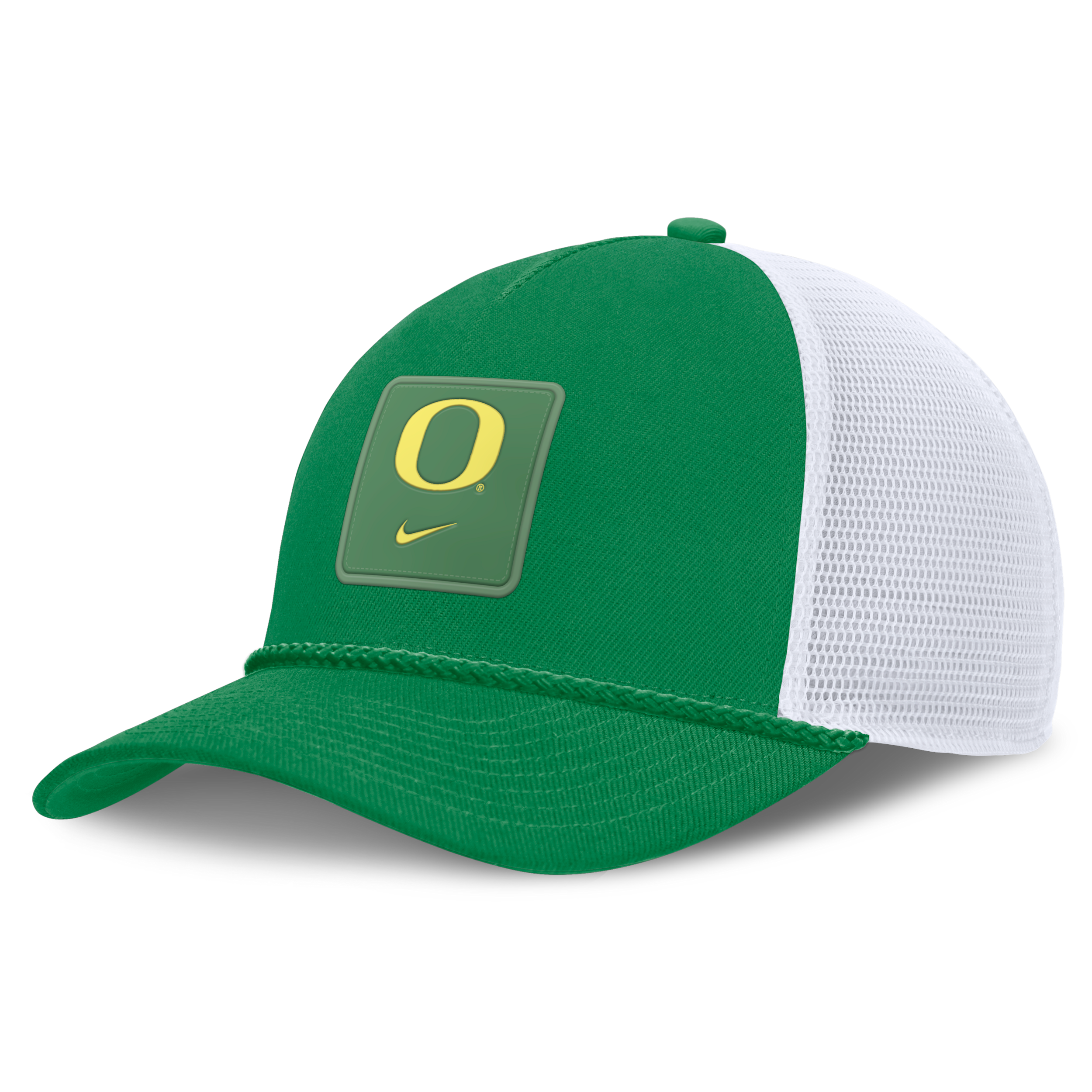 Nike Men's and Women's Green Oregon Ducks 2026 On-Field Gameday Rope Trucker Adjustable Hat - Green, White