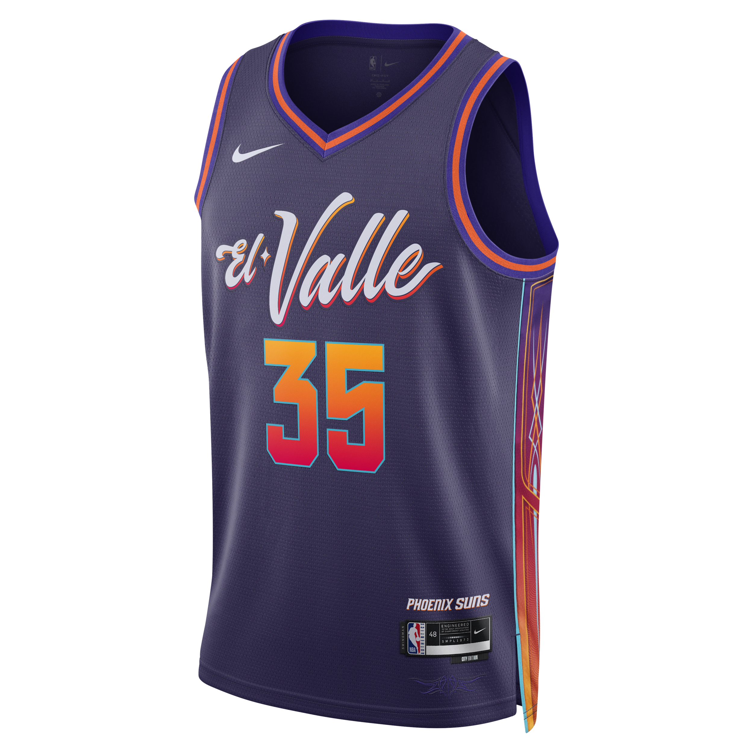 Nike Kevin Durant Phoenix Suns City Edition 2023/24  Men's Dri-fit Nba Swingman Jersey In Purple